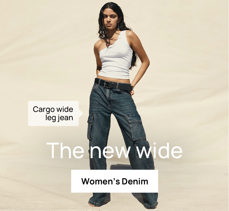 The new wide. Click to Shop Women's Denim.