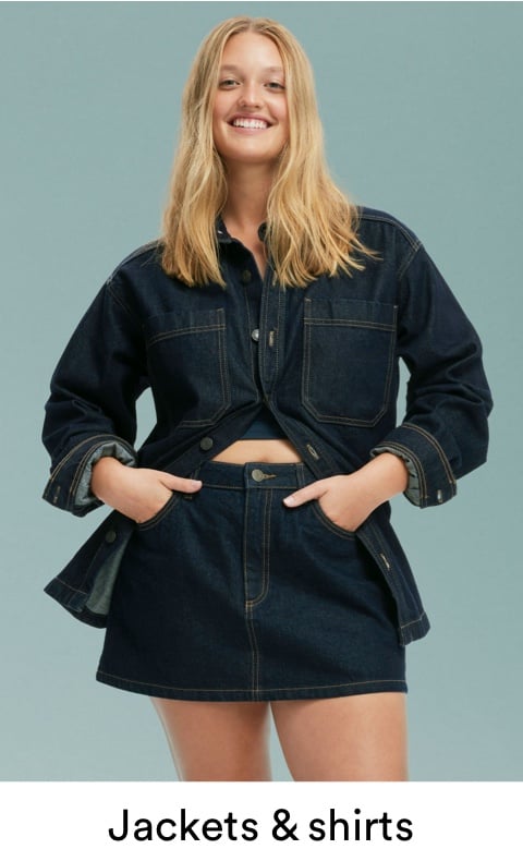 Denim Jackets and Shirts. Click to shop.