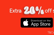 Extra 20% off sale only on the app. Click to download on the App Store.