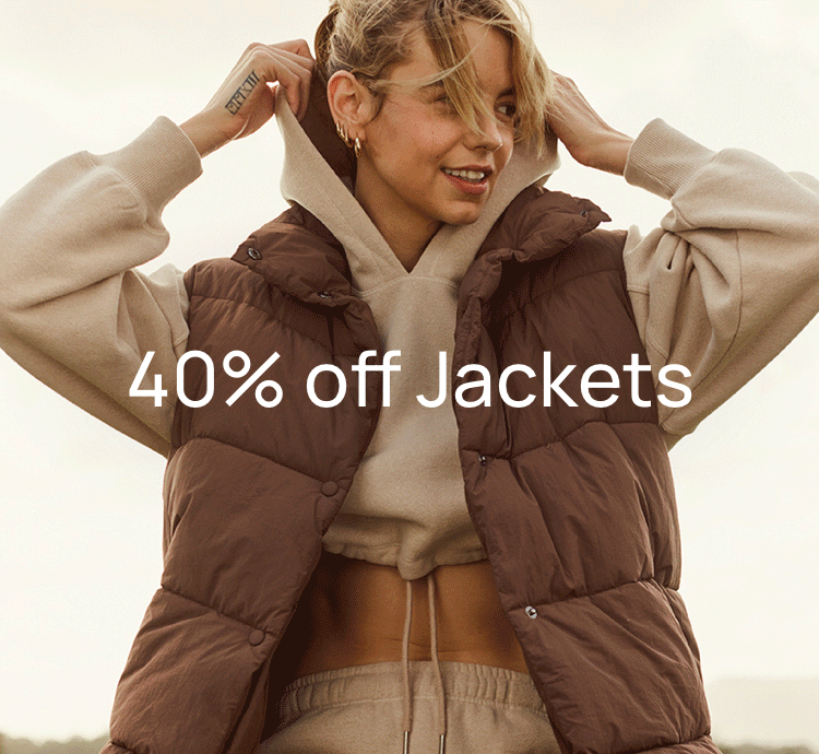 40% Off Jackets. Click to Shop.