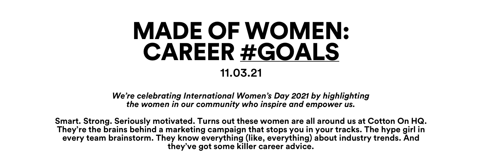 Made of Women: Career #Goals.