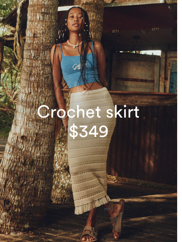 Crochet Skirt $229. Click To Shop