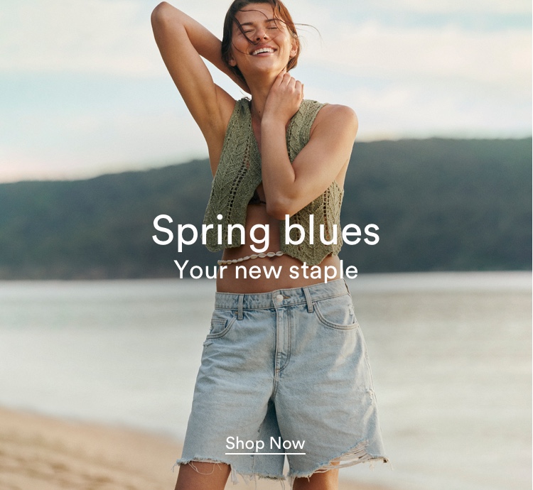 Spring blues. Your new staple. Click to Shop Women's Shorts.