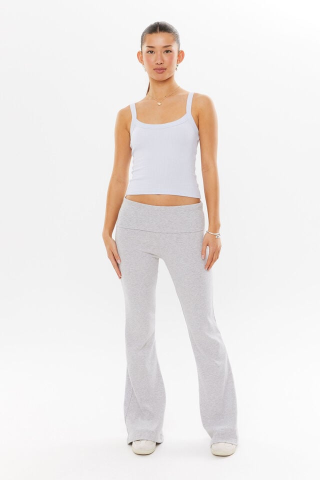 Riri Scoop Neck Tank & Fold Back Flare Pant, 