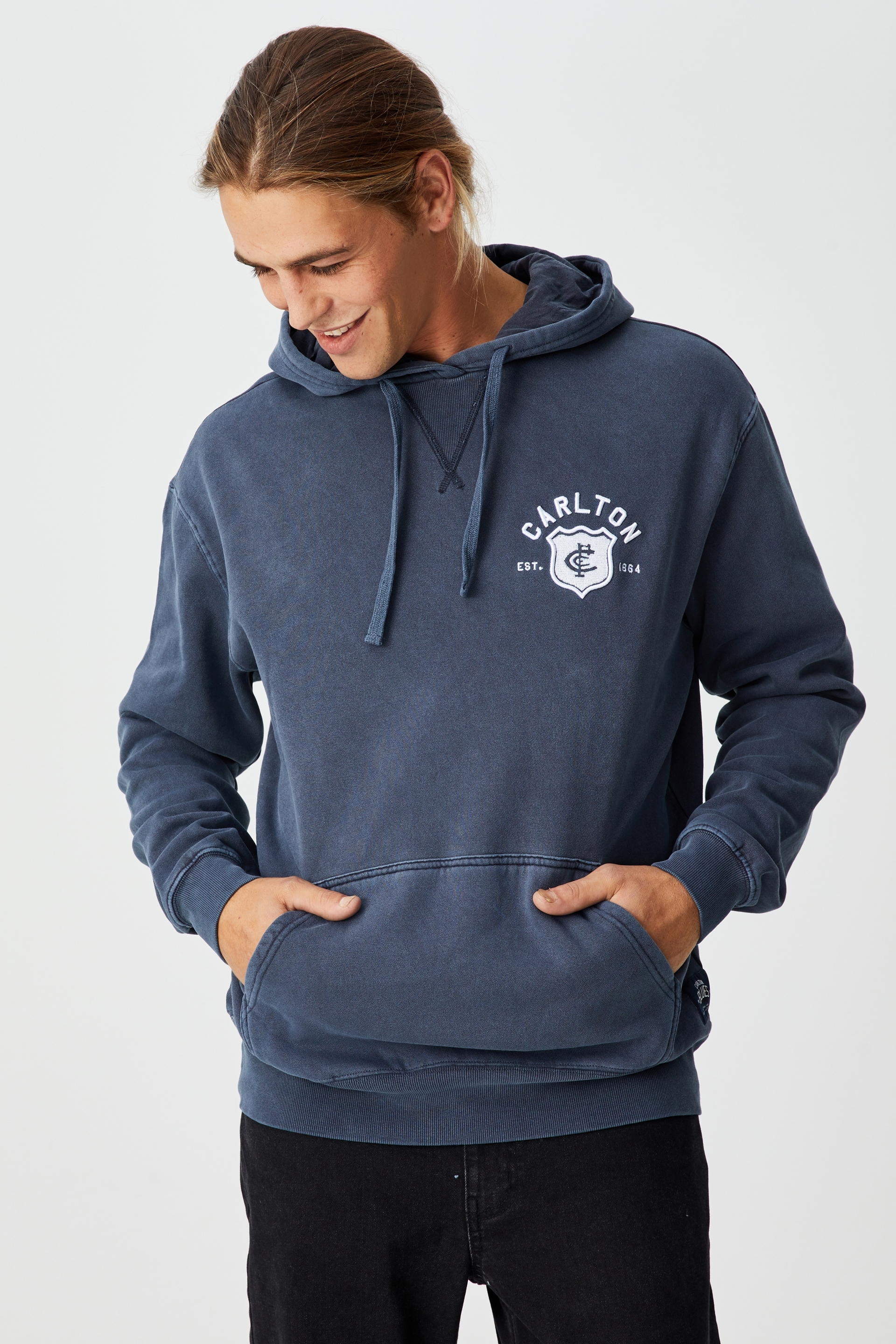 AFL - Afl Mens Chest Embroidery Hoodie - Carlton
