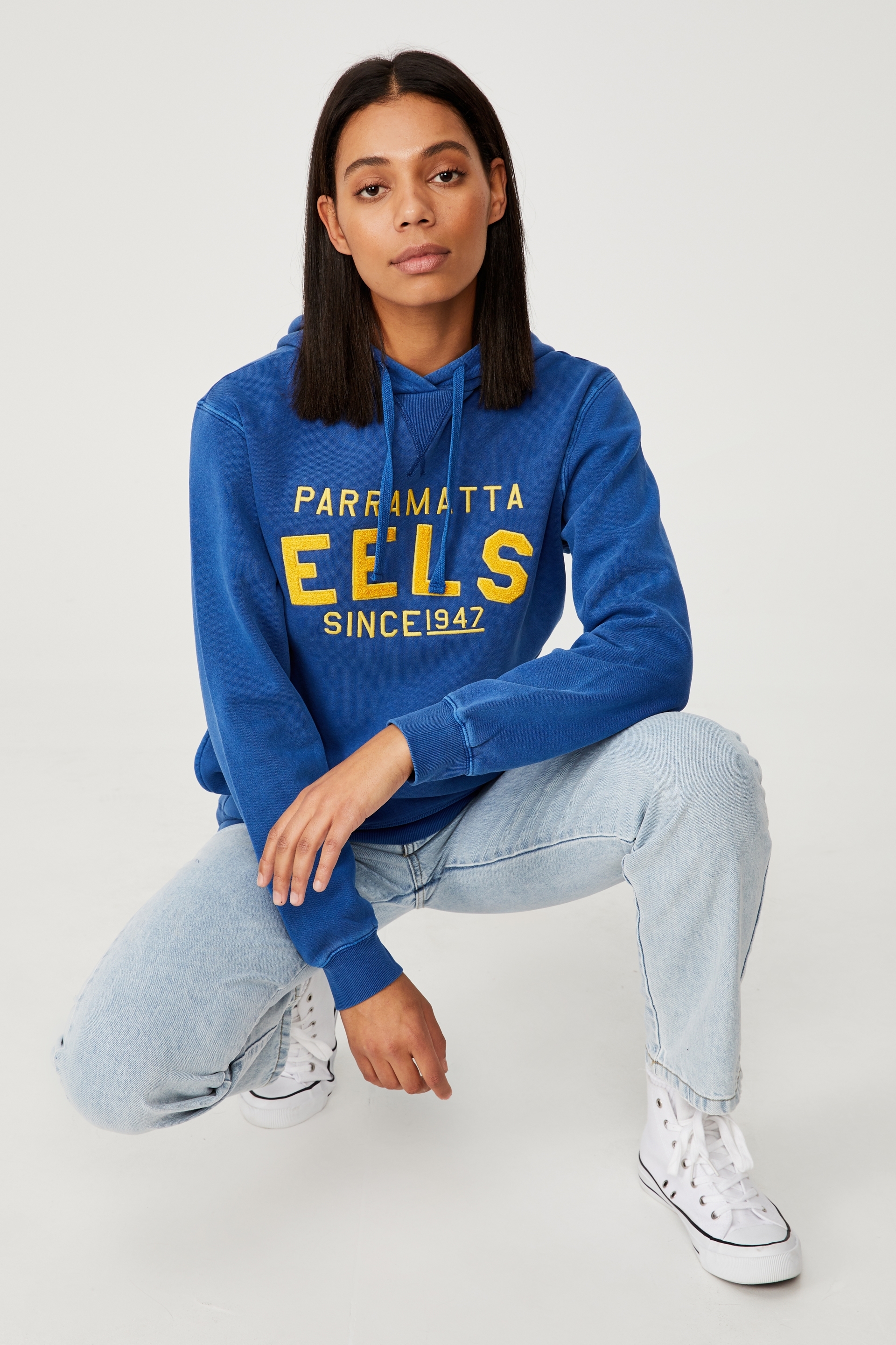 NRL - Nrl Womens Embroidered Chenille Hoodie - Eels