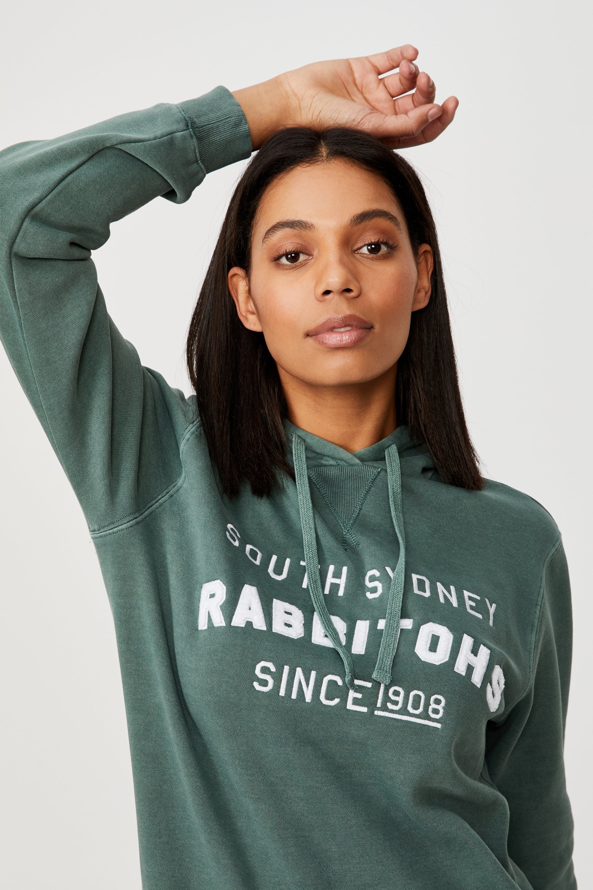 NRL - Nrl Womens Embroidered Chenille Hoodie - Rabbitohs
