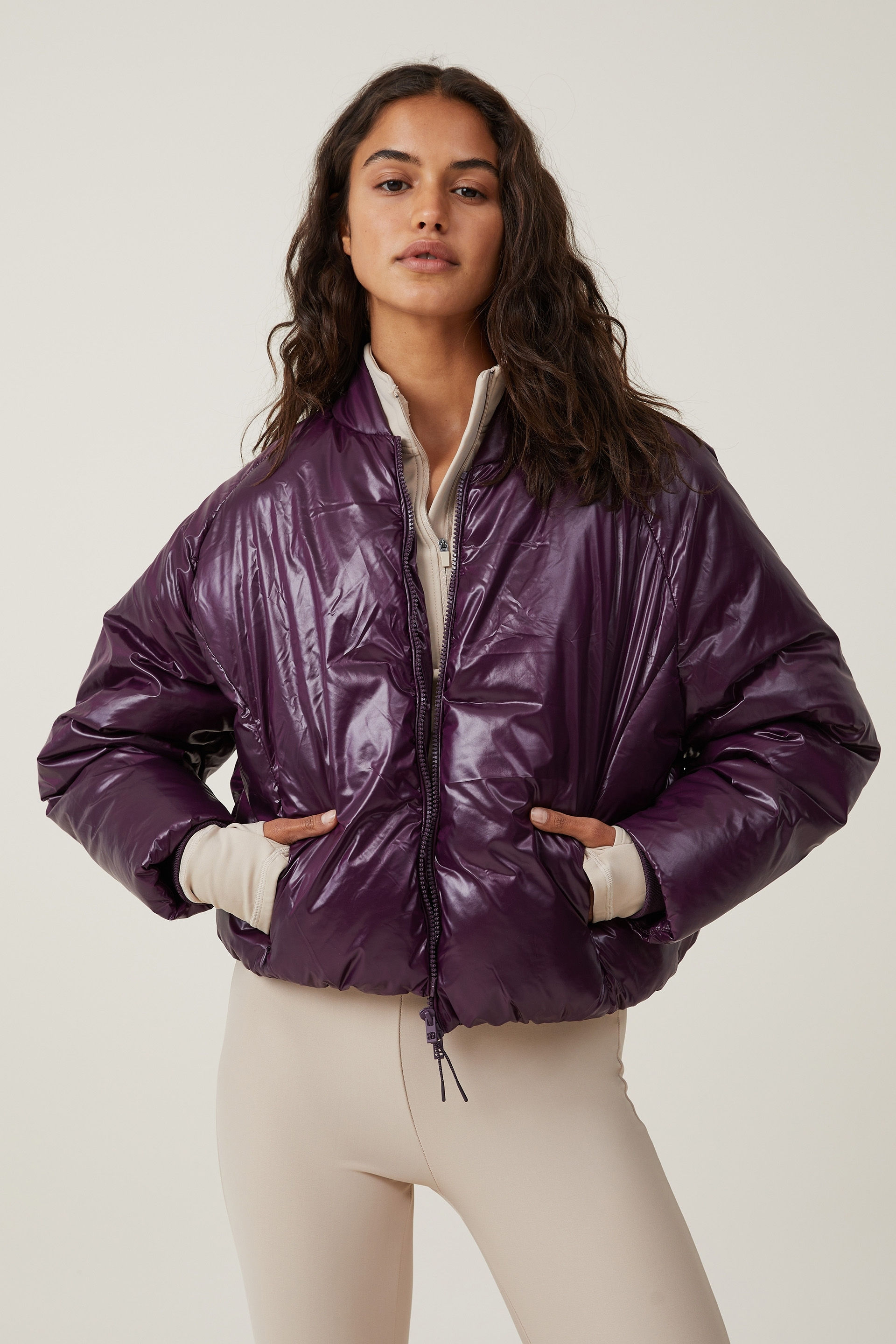 Body - The Recycled Mother Puffer Bomber Jacket - Pickled beet