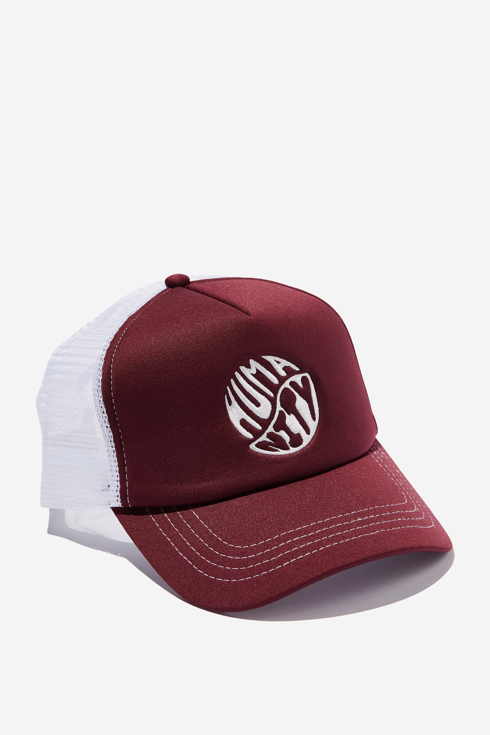 burgundy trucker cap