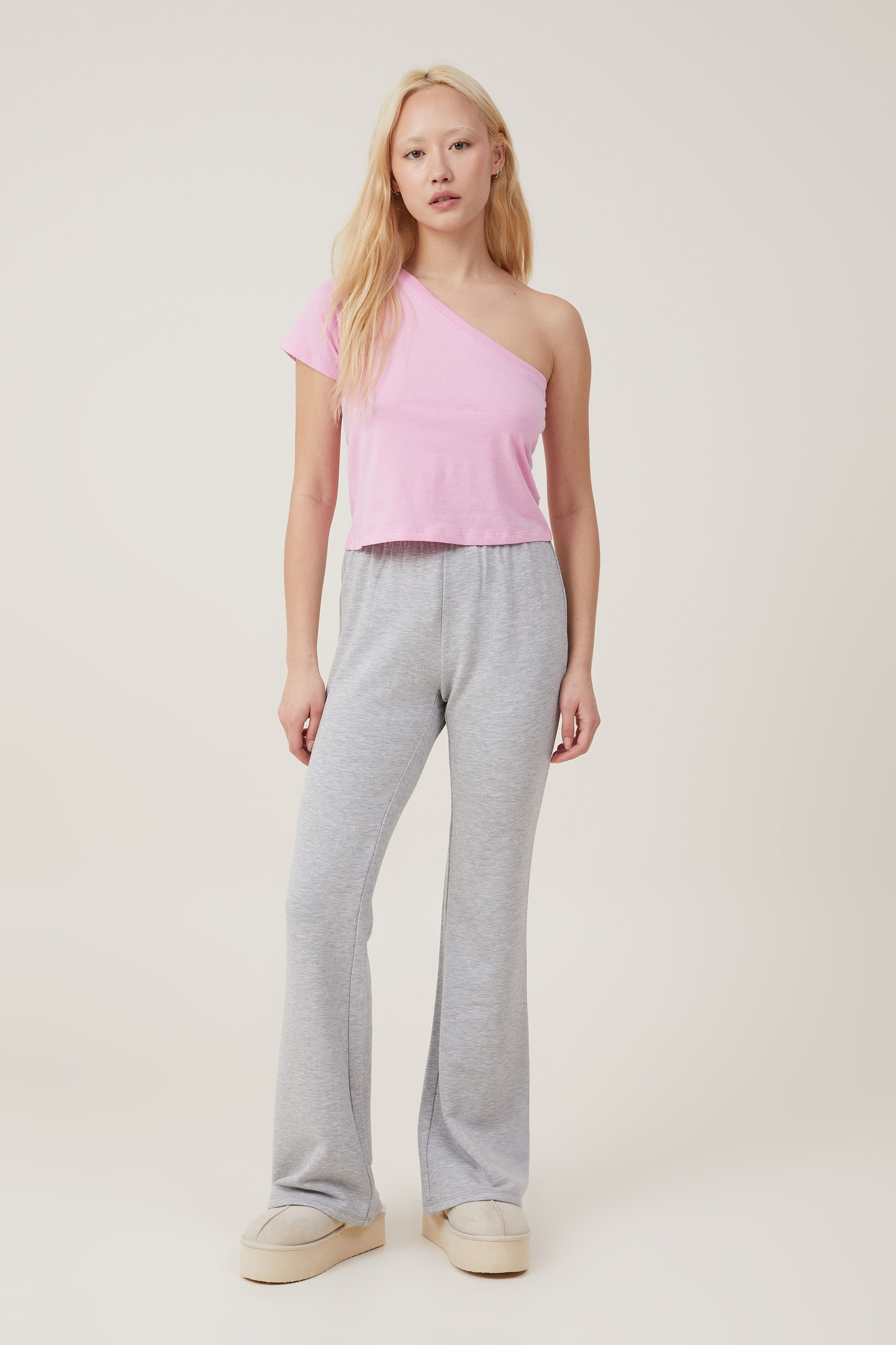 Body - Relaxed Flare Lounge Pant - Grey marle