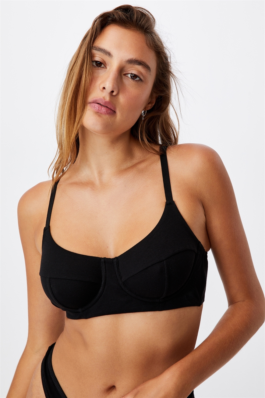 cotton longline bra