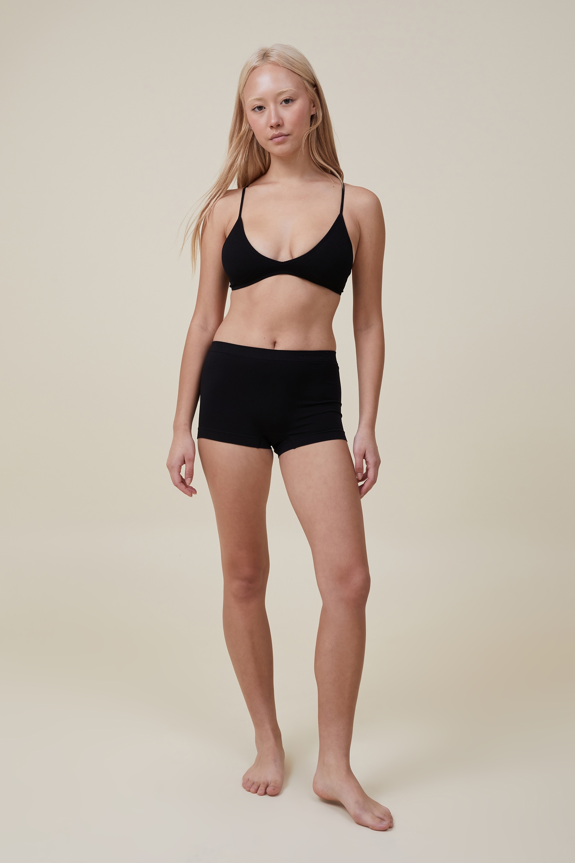 Cotton On Cotton:On seamless triangle bra in black - ShopStyle