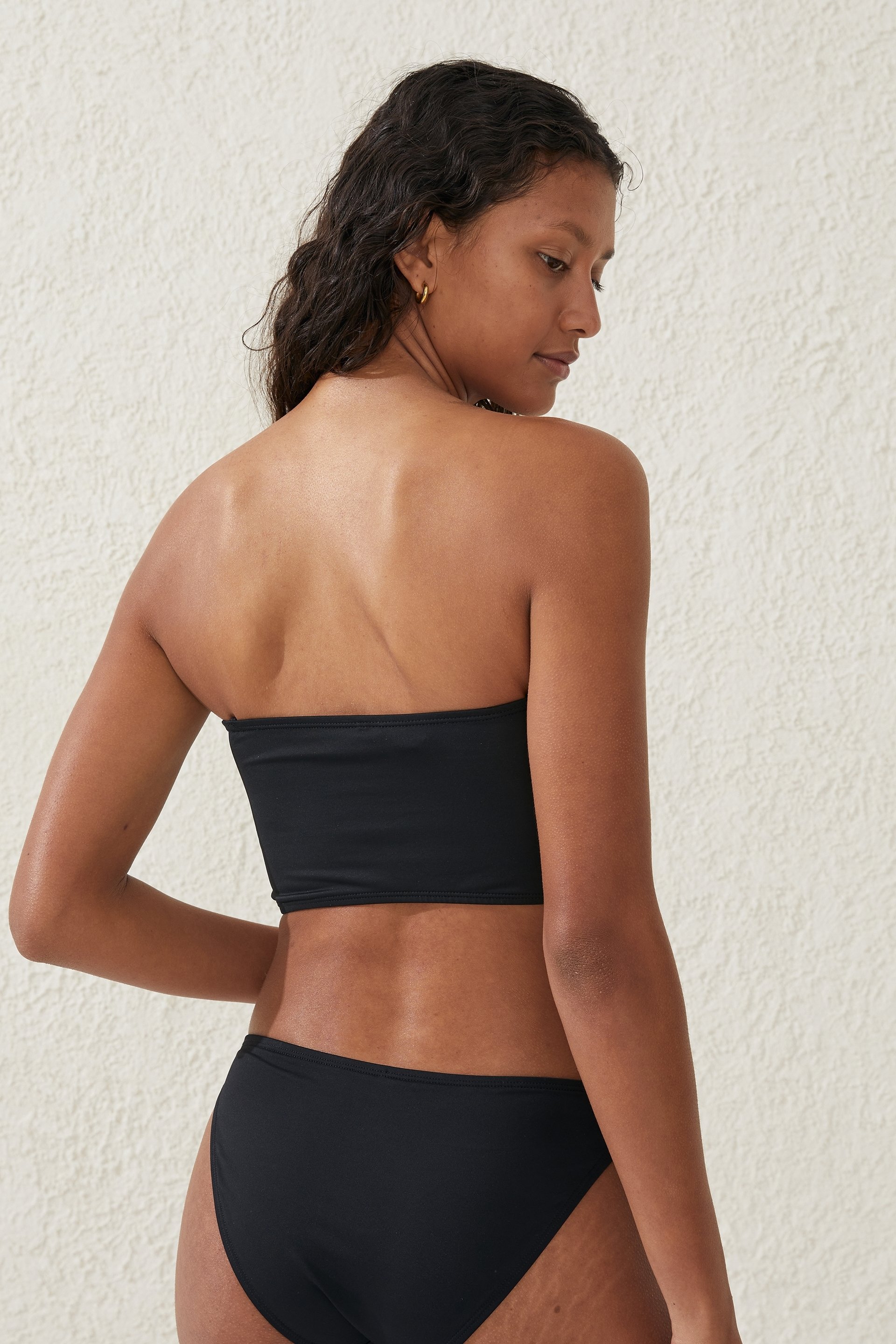 longline bandeau swim top