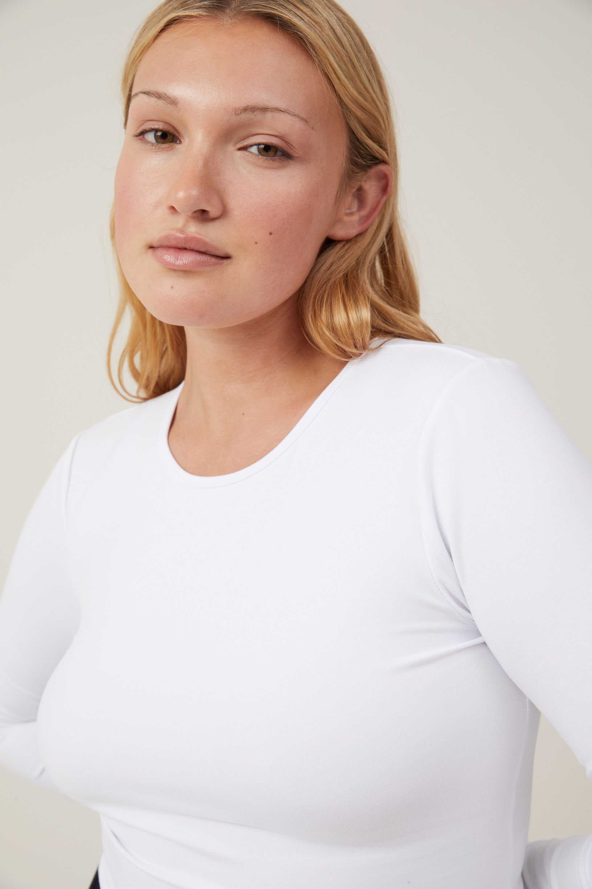  Long Sleeve Light Weight Tops for Women White