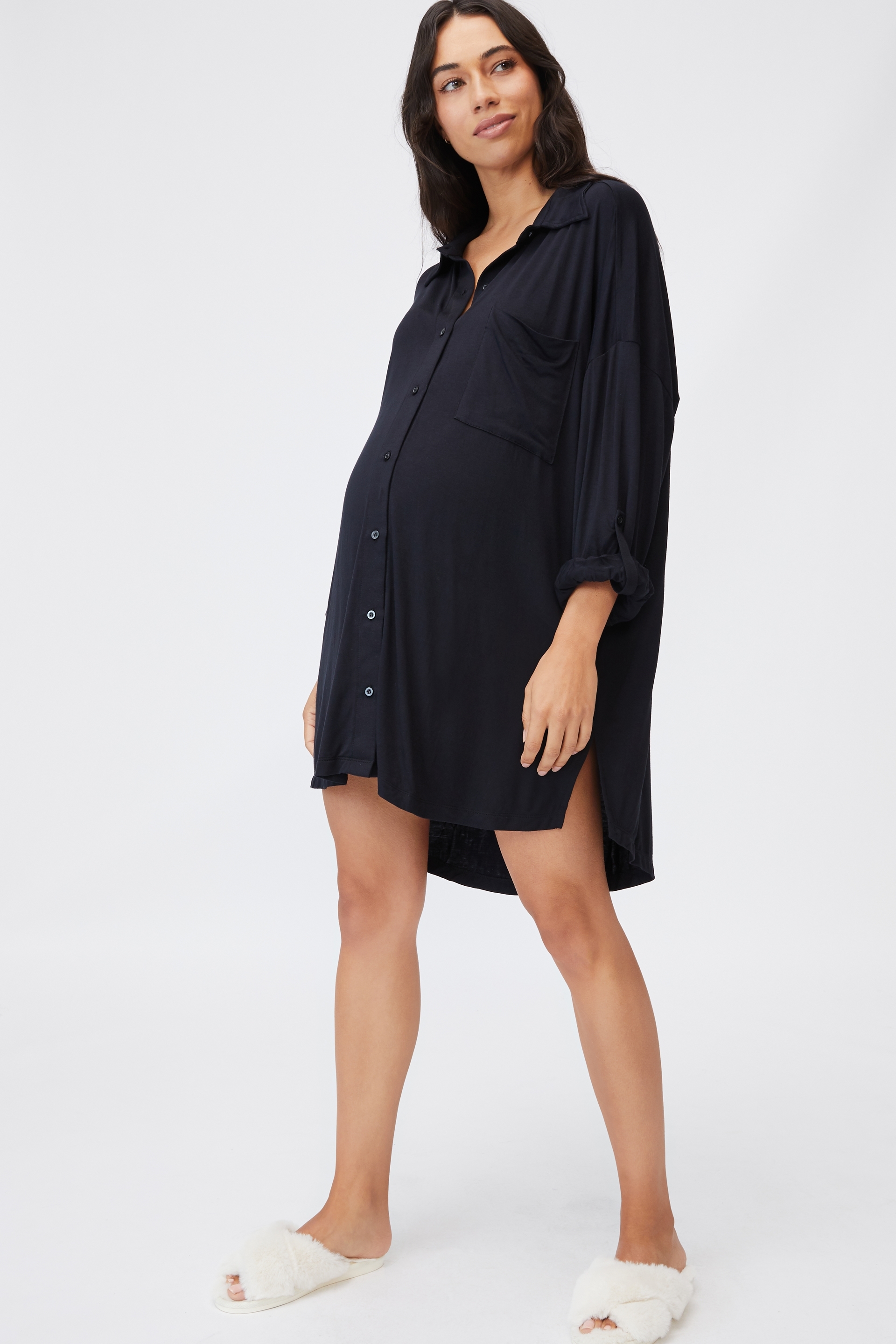 maternity night shirt dress