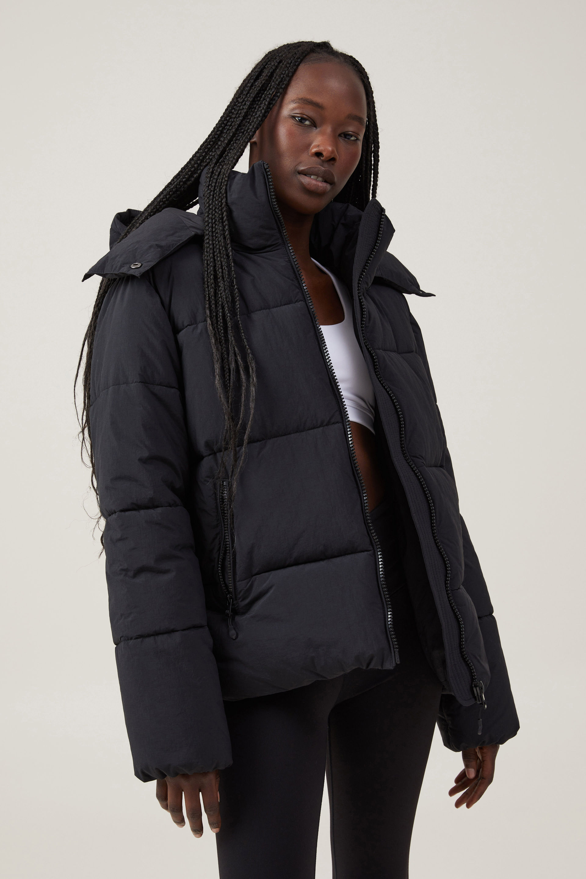 Buy FOREVER 21 Women Black Solid Puffer Jacket - Jackets for Women 2058355  | Myntra