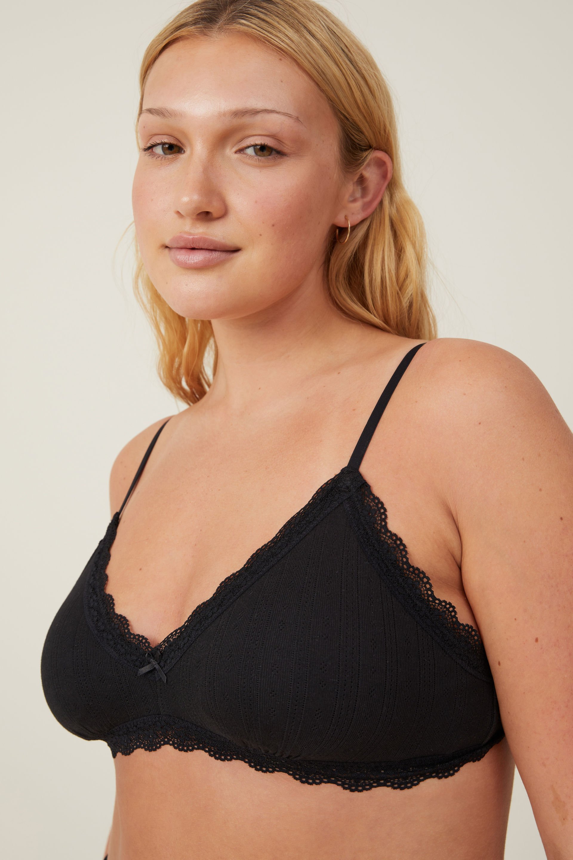 Chloe Tencel/organic Cotton Bralette-soft Bra With Adjustable Back