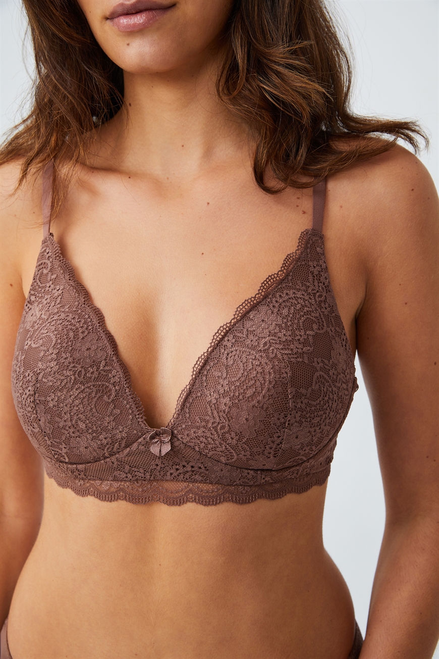 Body - Ultimate Comfort Lace Wirefree Bra - Hot cocoa