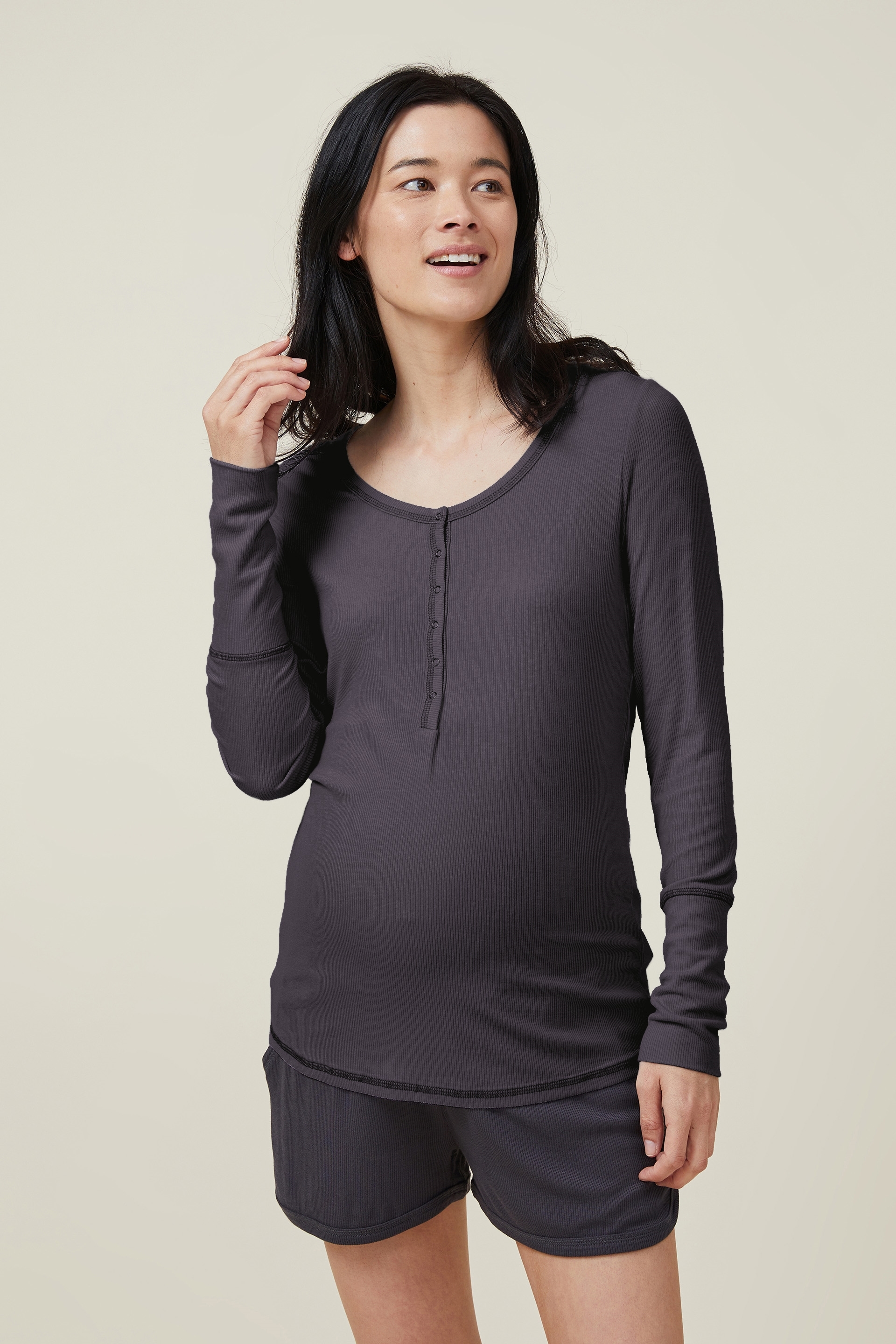 Maternity Henley Nightgown