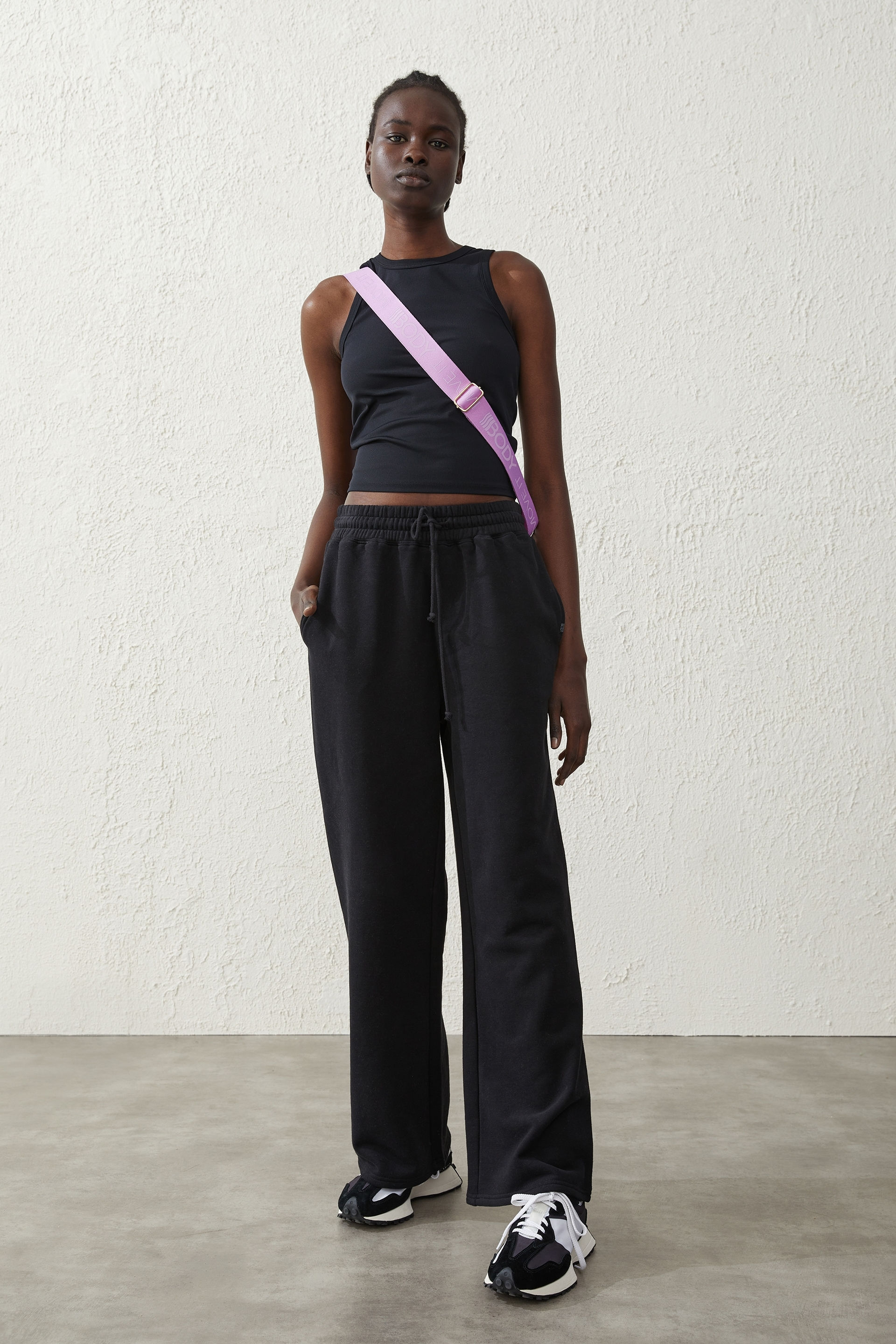 Buy Women Lilac Side Tape Wide leg Terry Track Pants Online at Sassafras