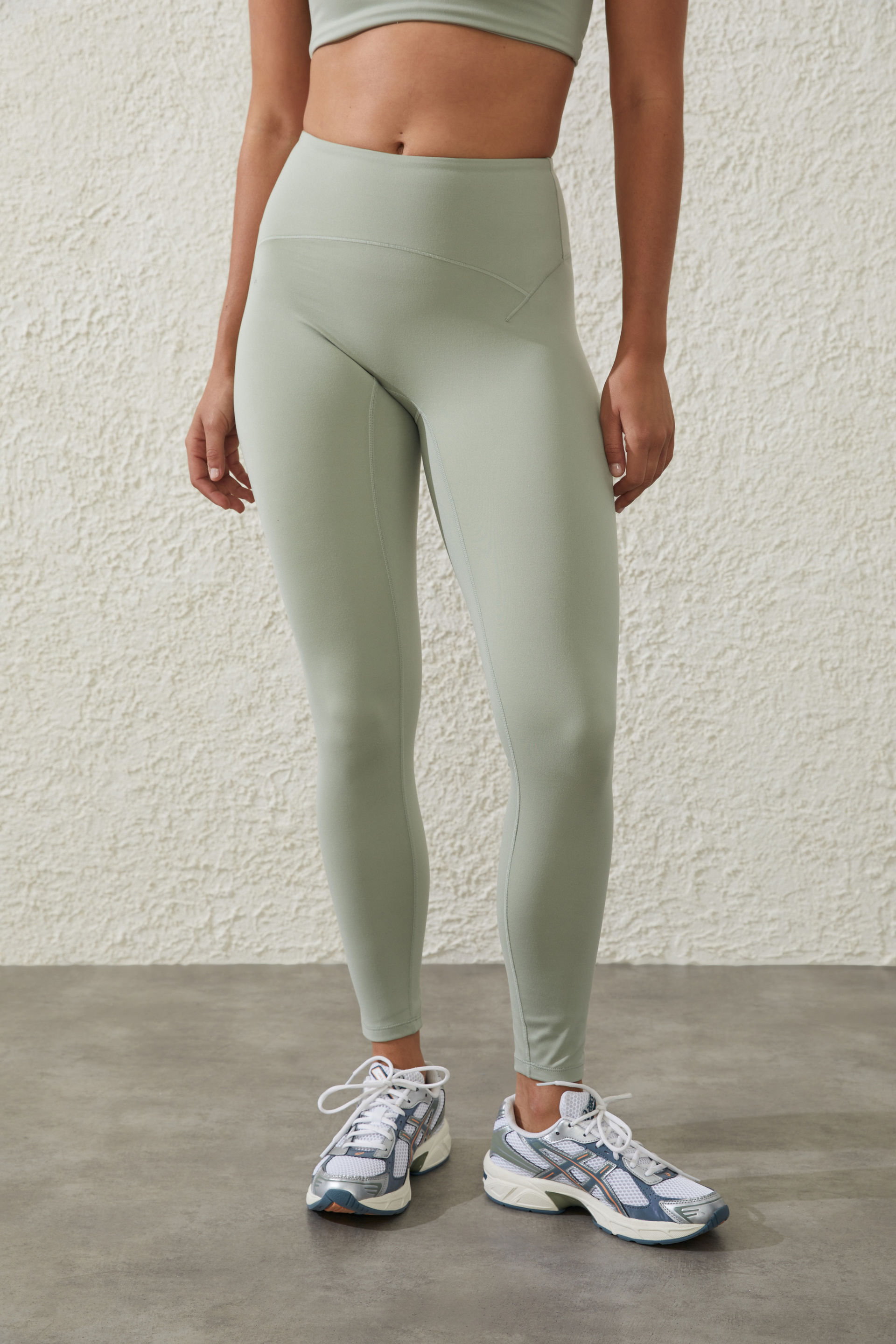 Shop Solid Full Length Leggings with Elasticised Waistband Online