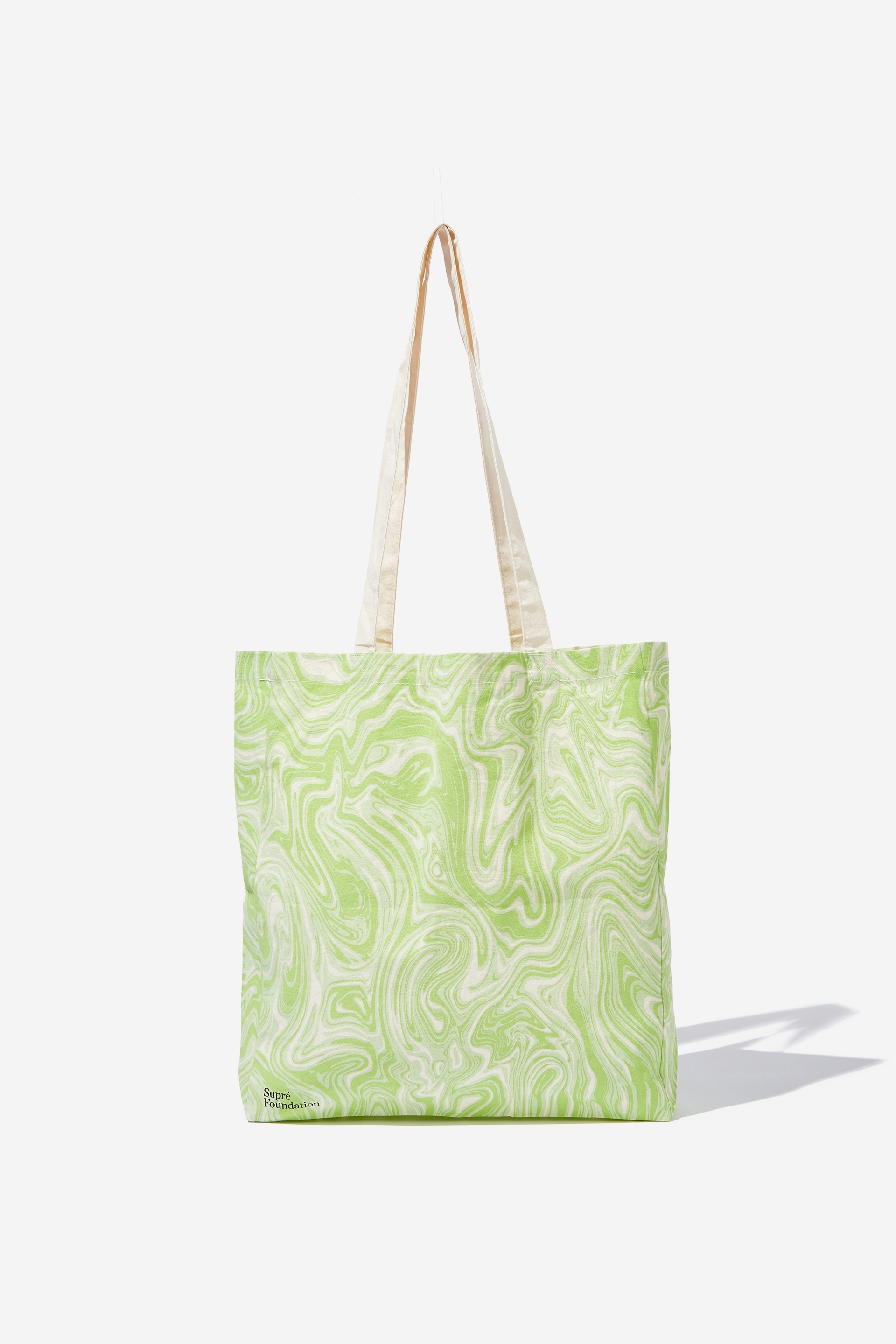 Cotton On Foundation - Foundation Supre Organic Tote Bag - Green swirl