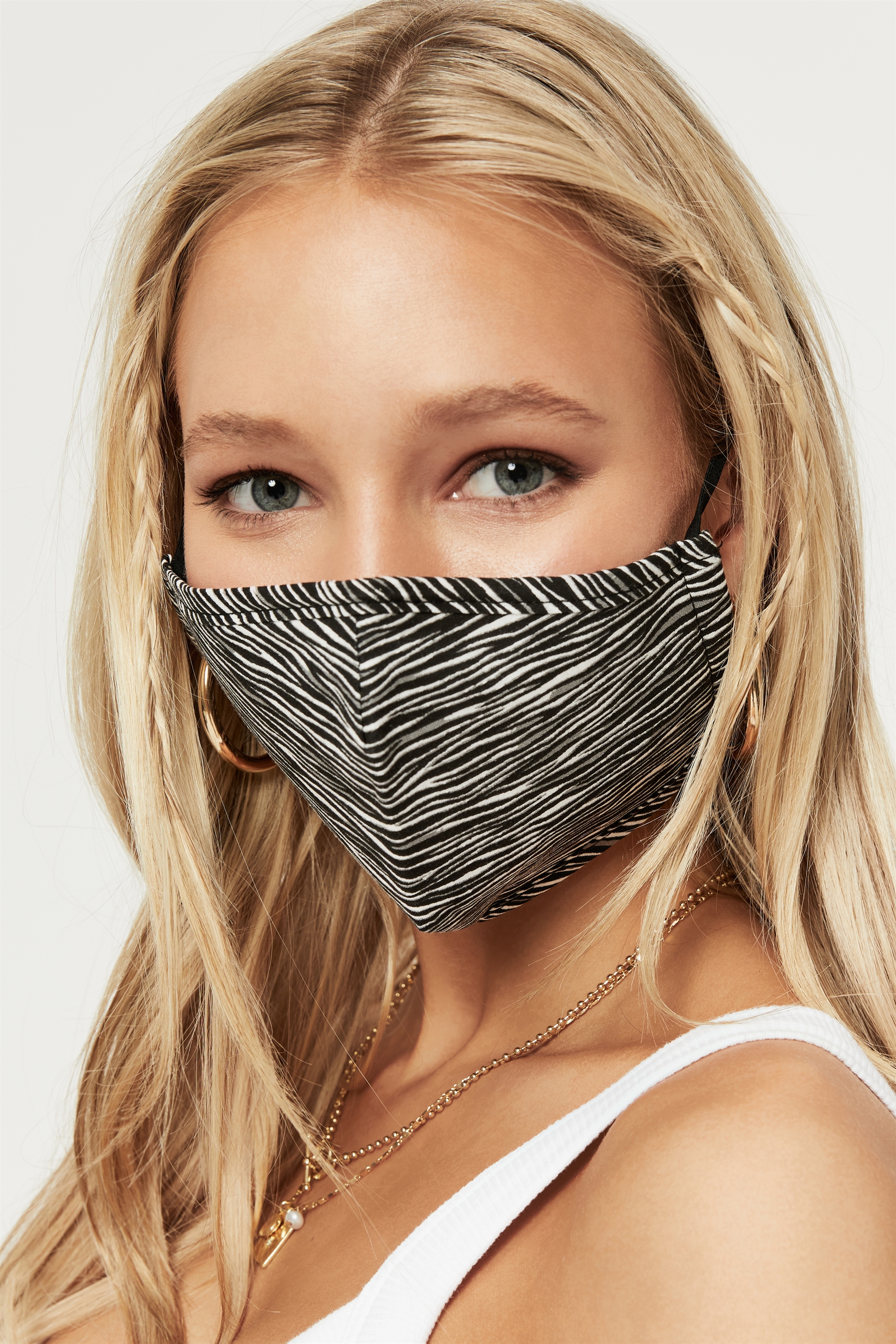 Cotton On Foundation - Supre Foundation Face Mask - Nadia zebra black