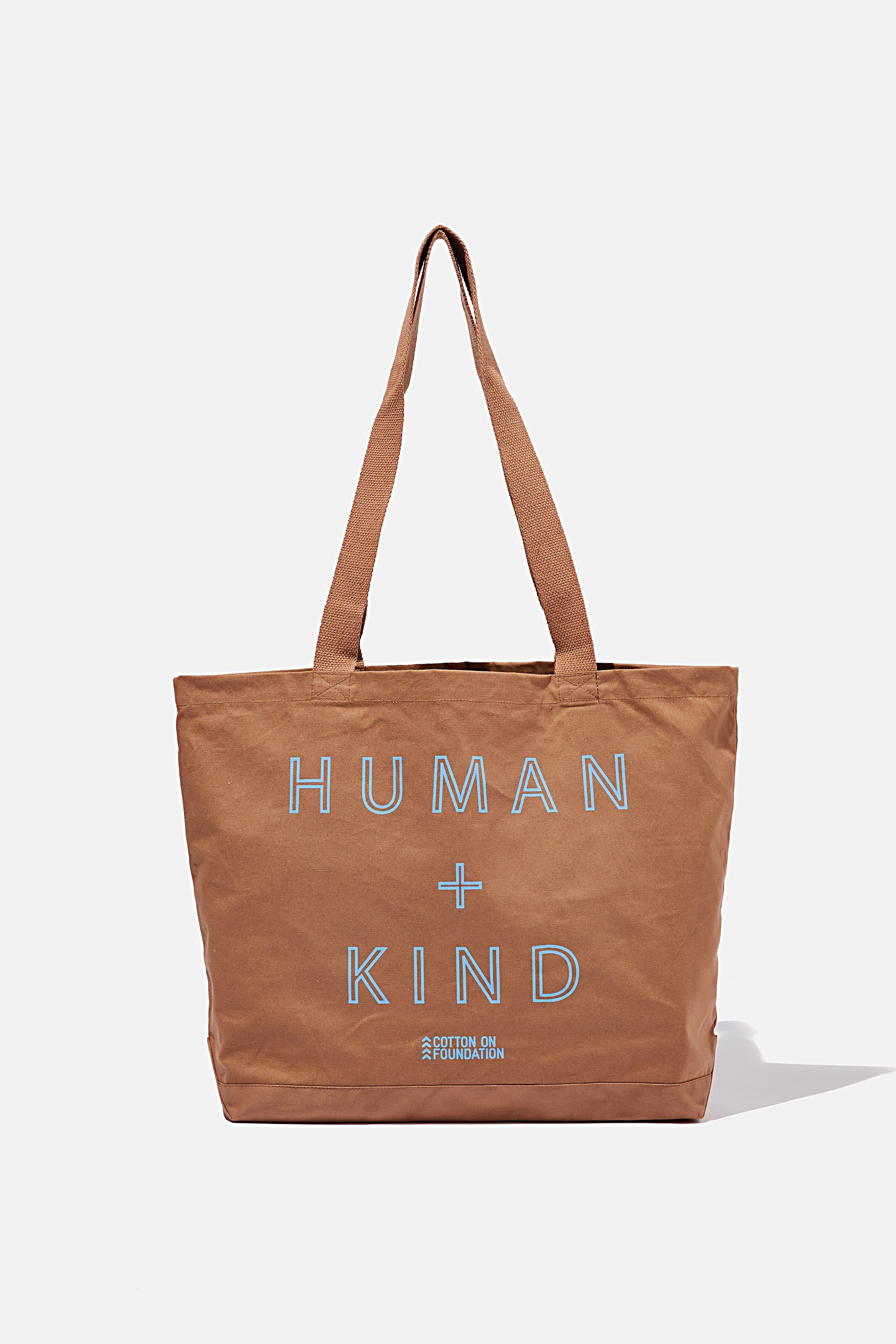 Cotton On Foundation - Foundation Exclusive Tote Bag - Human kind/cocoa bean