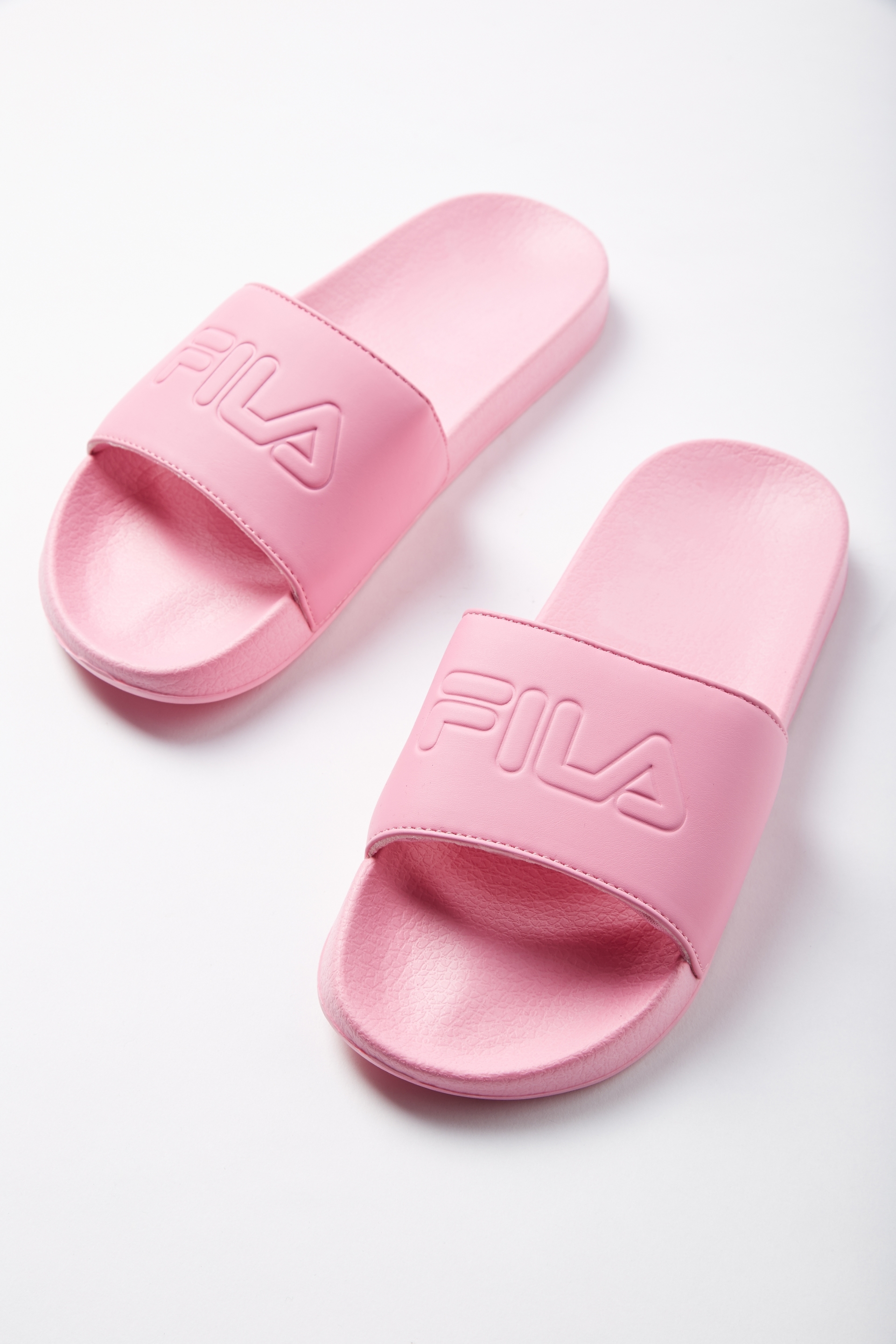 pink fila sliders