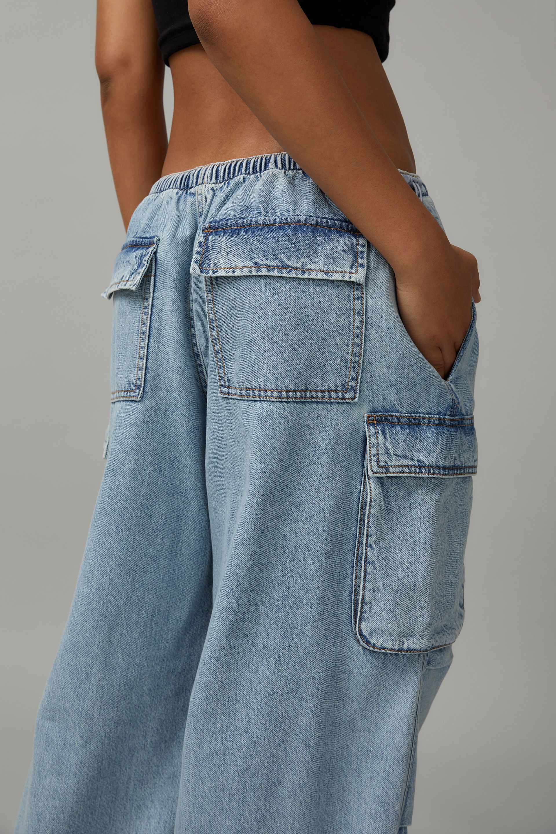 Freddie Denim Parachute Pant