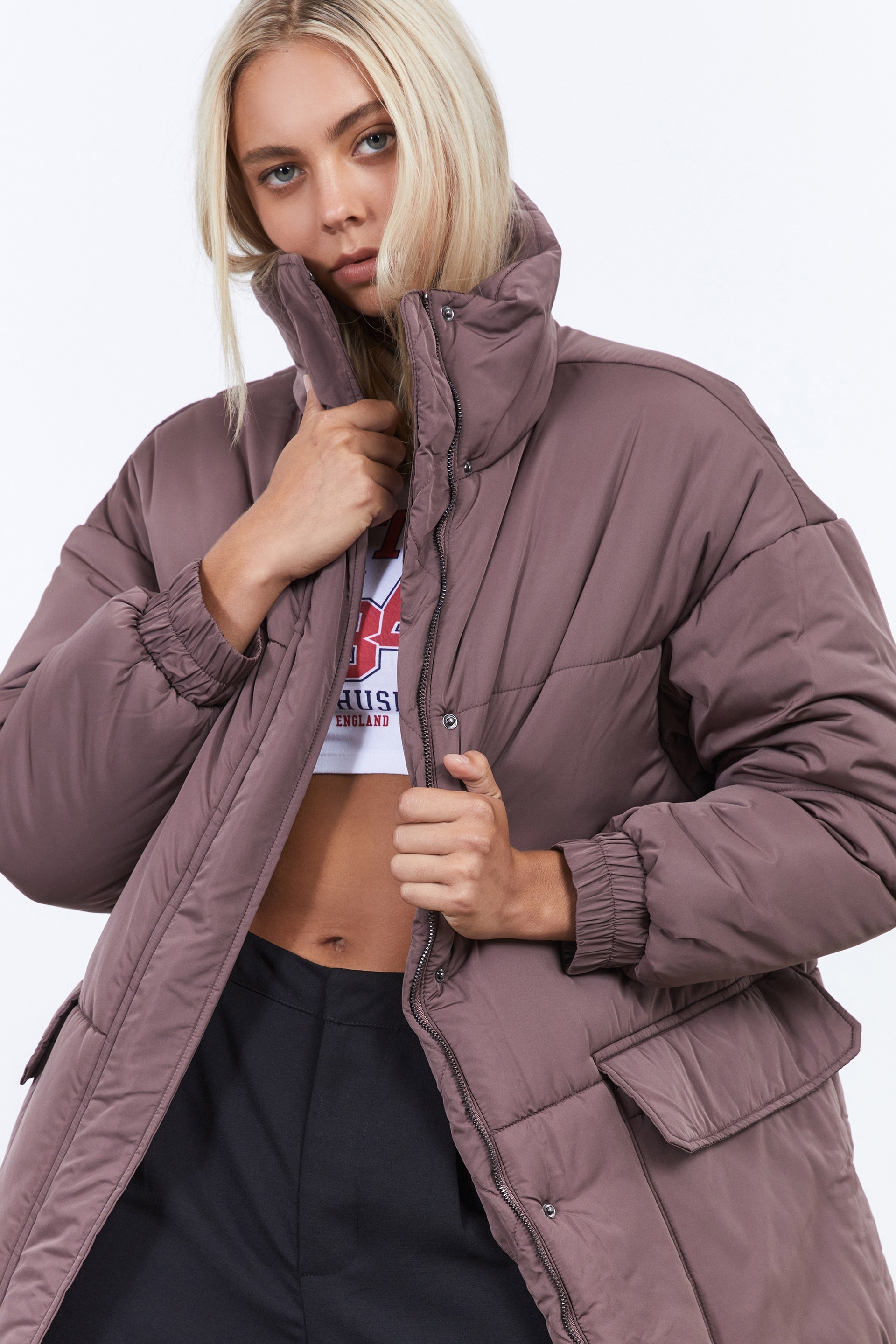 longline puffer jacket cotton on