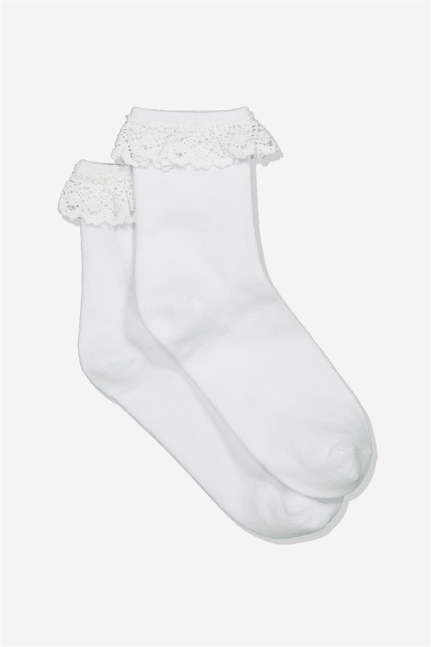 Factorie - The Original Sock - White lace