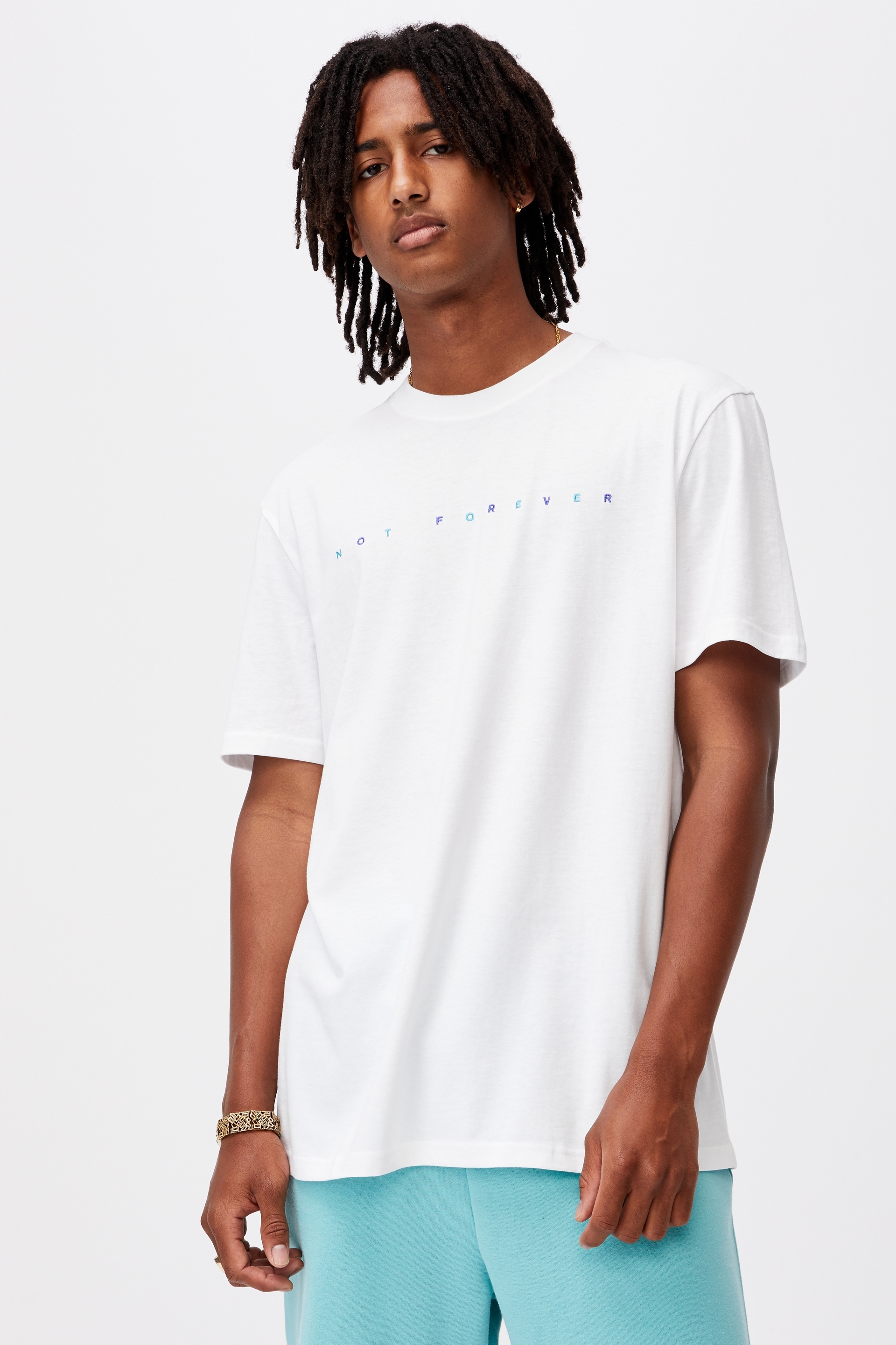 Factorie - Regular Graphic T Shirt - White/not forever