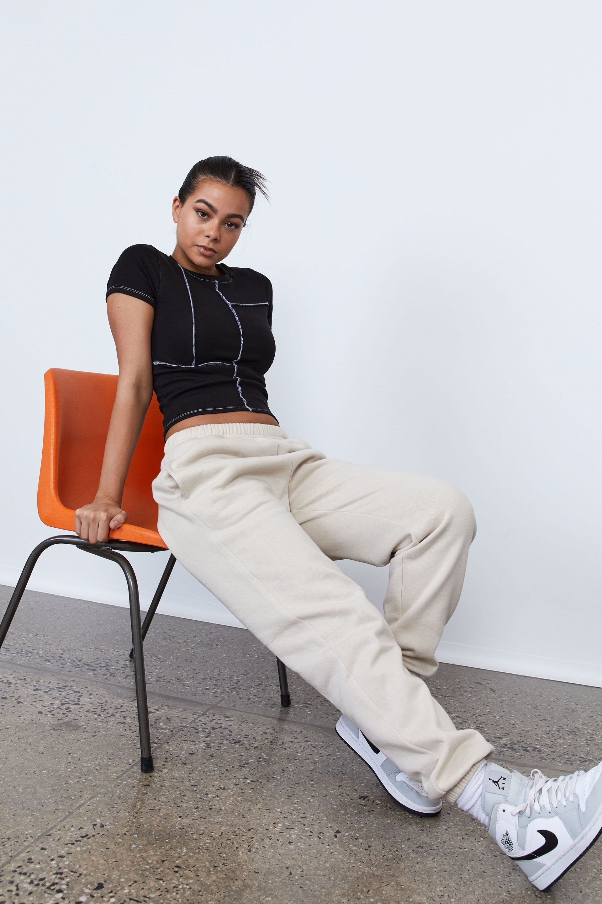 Factorie - Super Slouchy Trackpant - Light stone