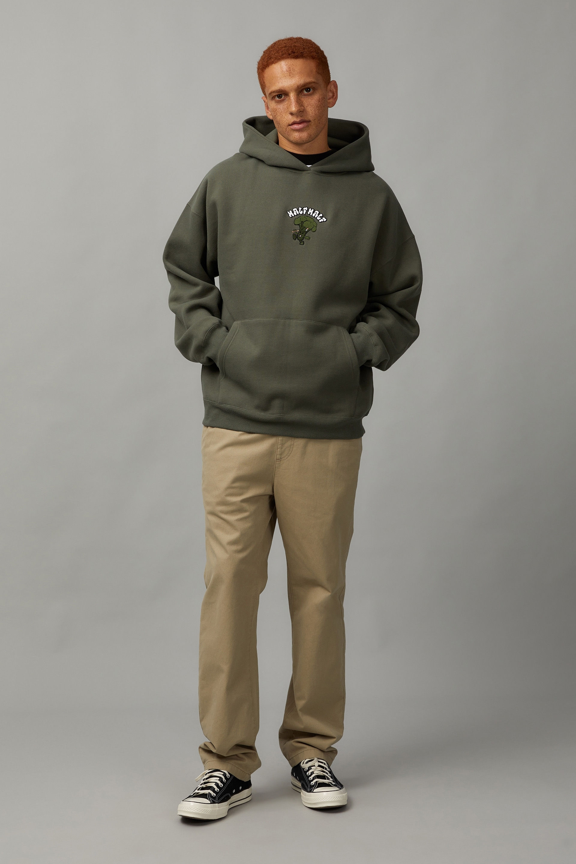 Green graphic clearance hoodie