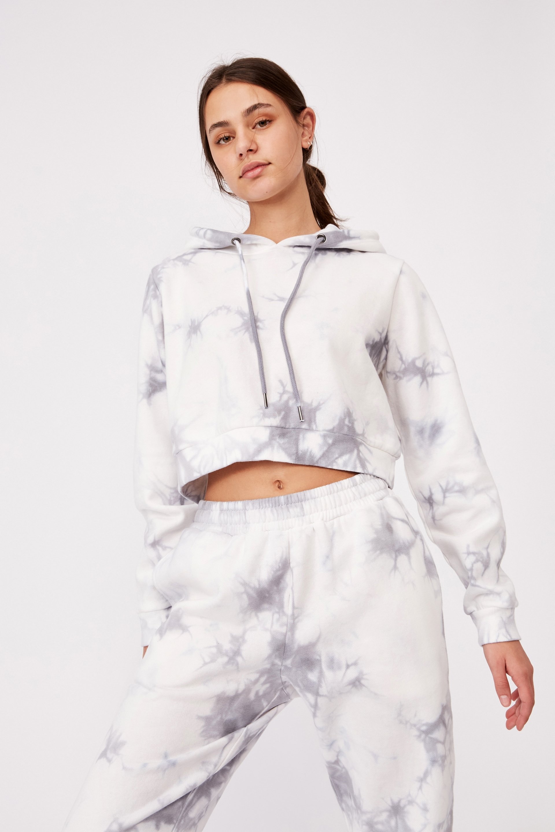 hoodie tie dye crop