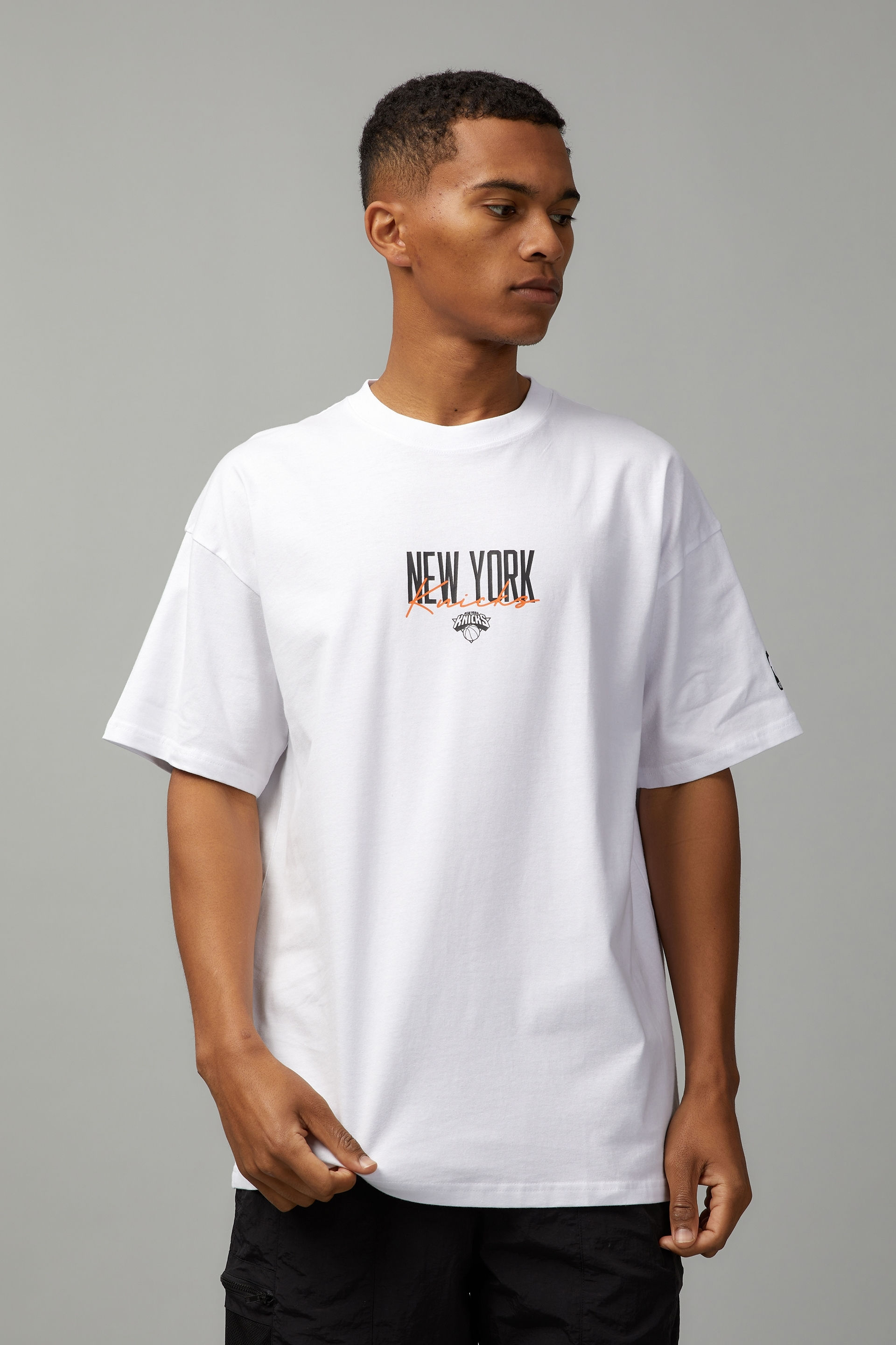 Chicago Bulls NBA Script White Oversized T-Shirt
