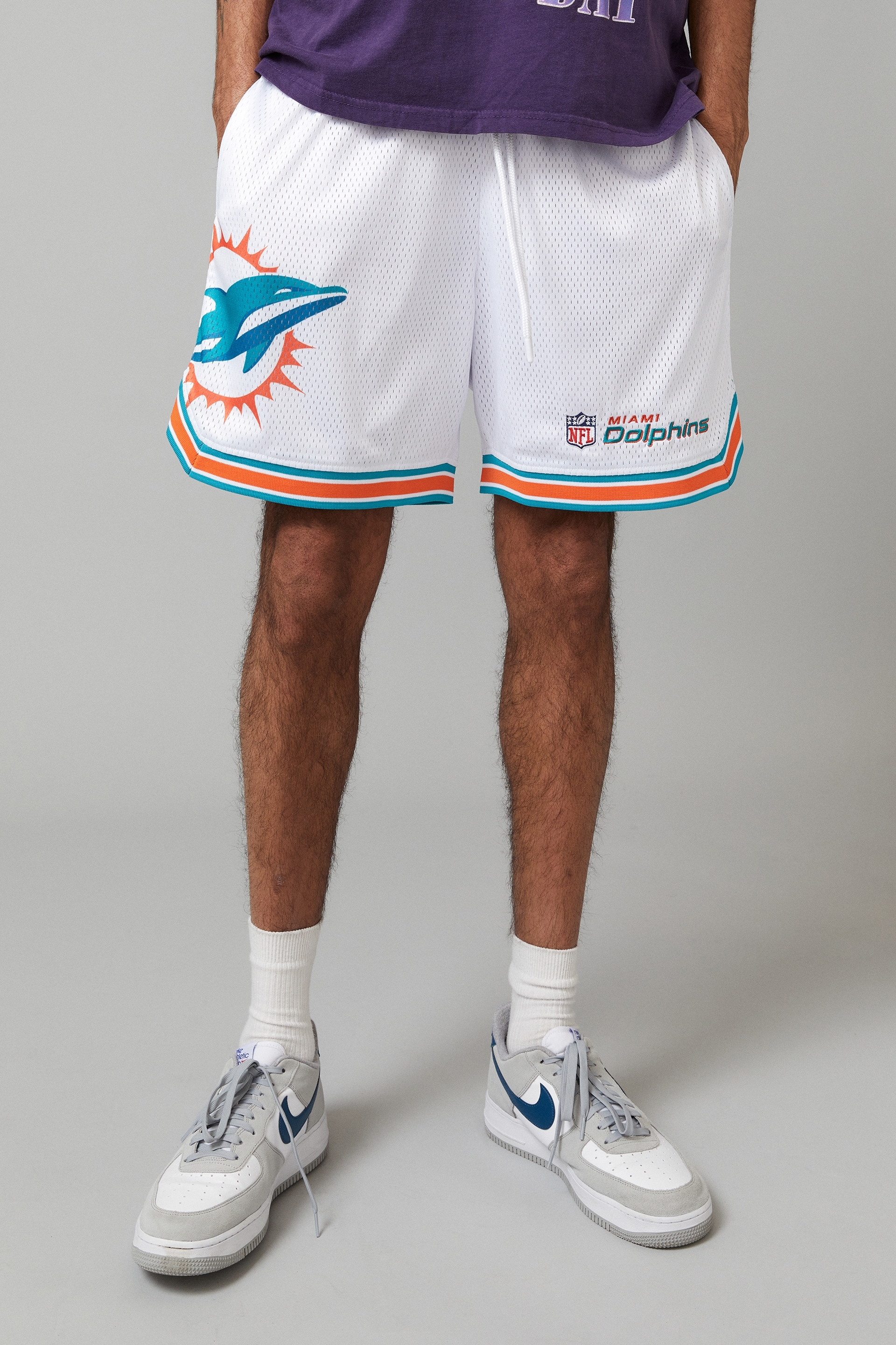 Factorie - Nfl Basketball Short - Lcn nfl miami dolphins/white