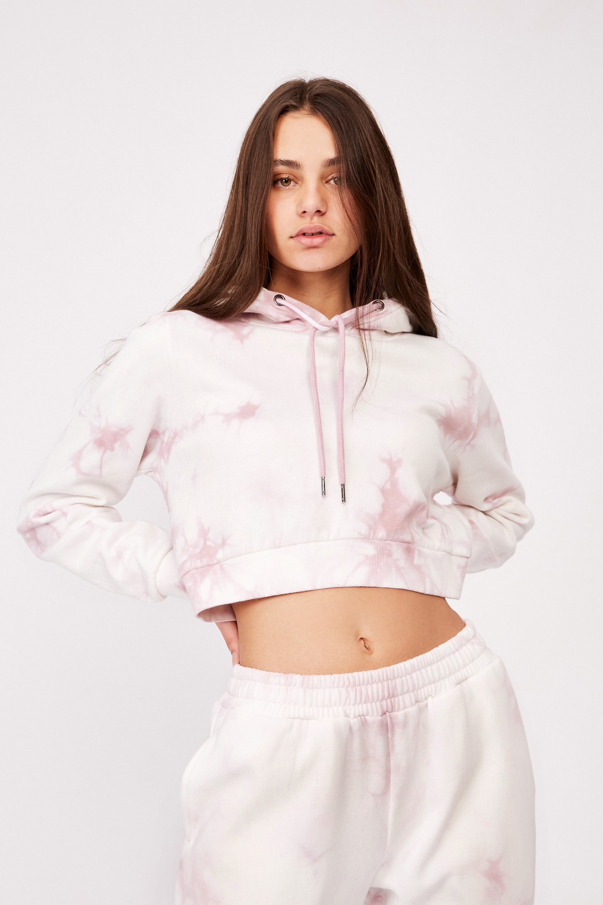 hoodie tie dye crop