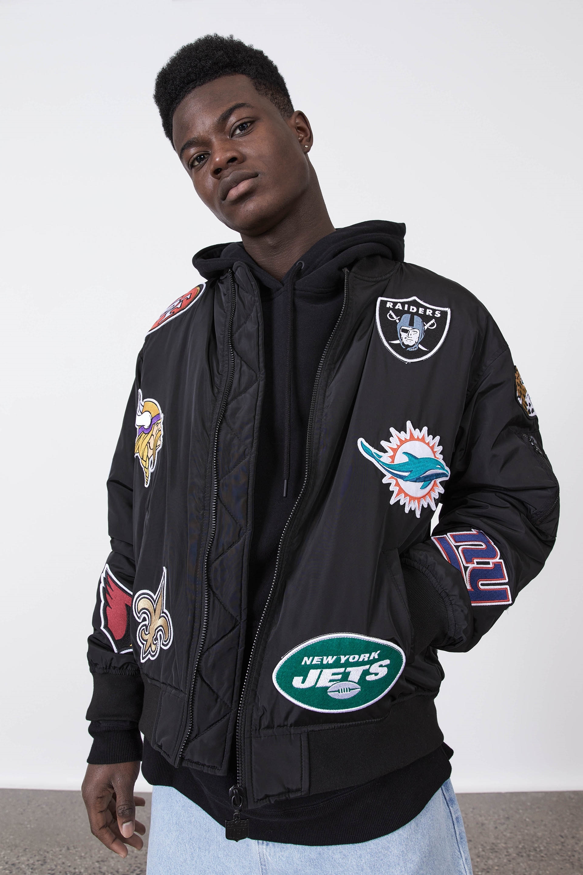 Detroit Lions X Alpha X New Era Reversible Bomber Jacket - Vintage Detroit  Collection