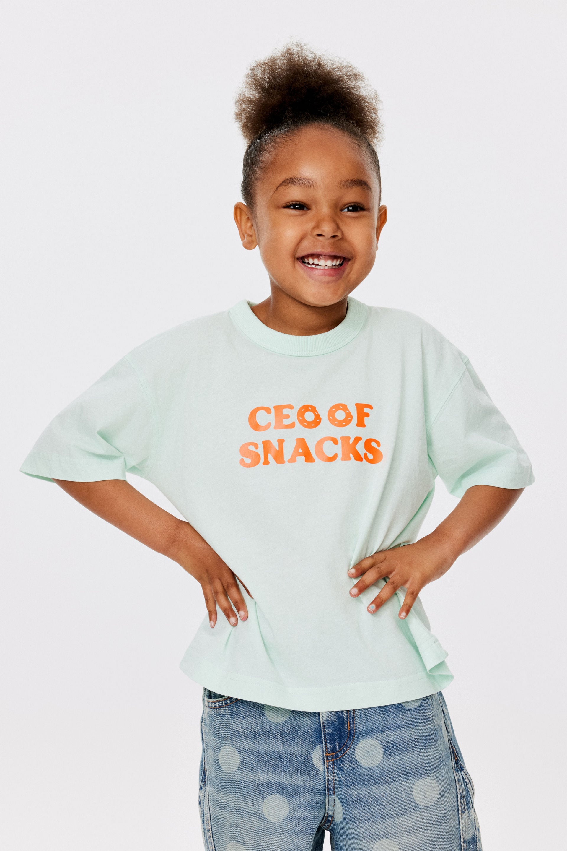 Cotton On Kids - Essentials Short Sleeve Tee - Sea glass/ceo of snacks