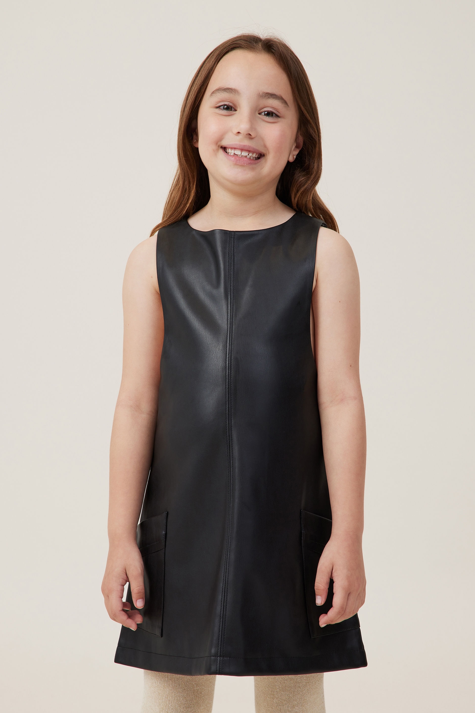 Penny Vegan Leather Pinafore