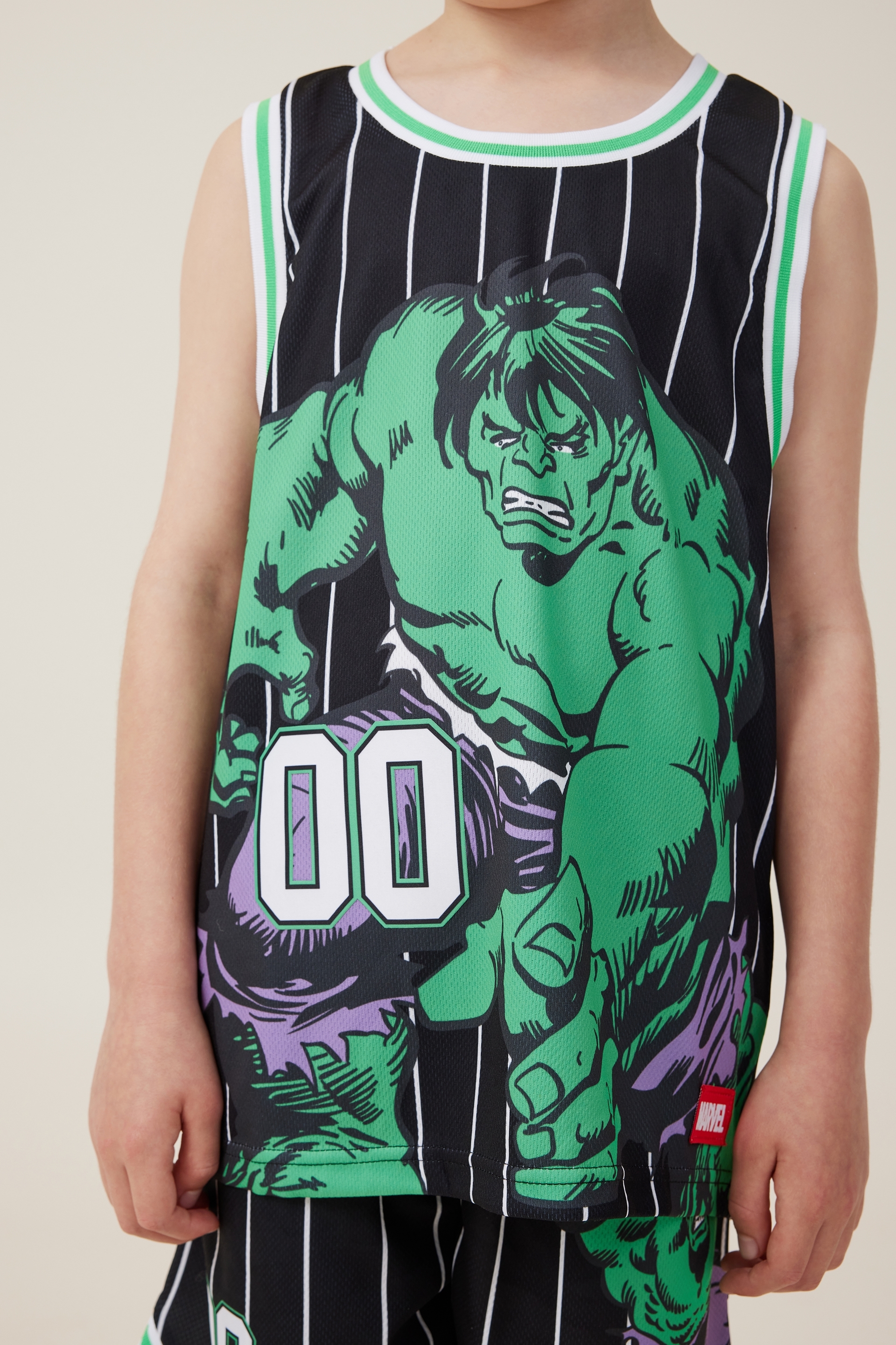 Cotton on Kids - License Basketball Tank - LCN Mar Phantom stripe/hulk