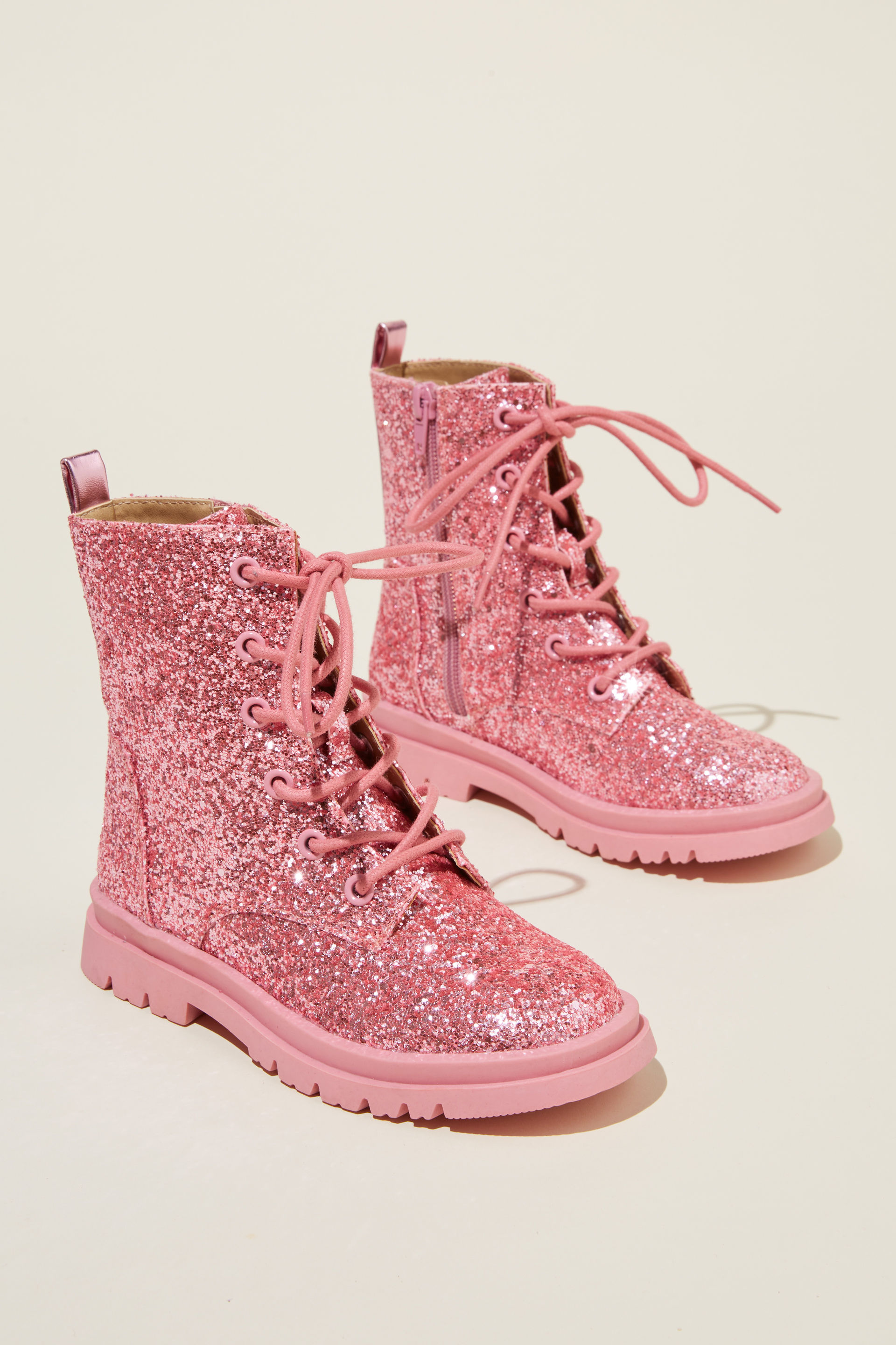 Combat boots store pink