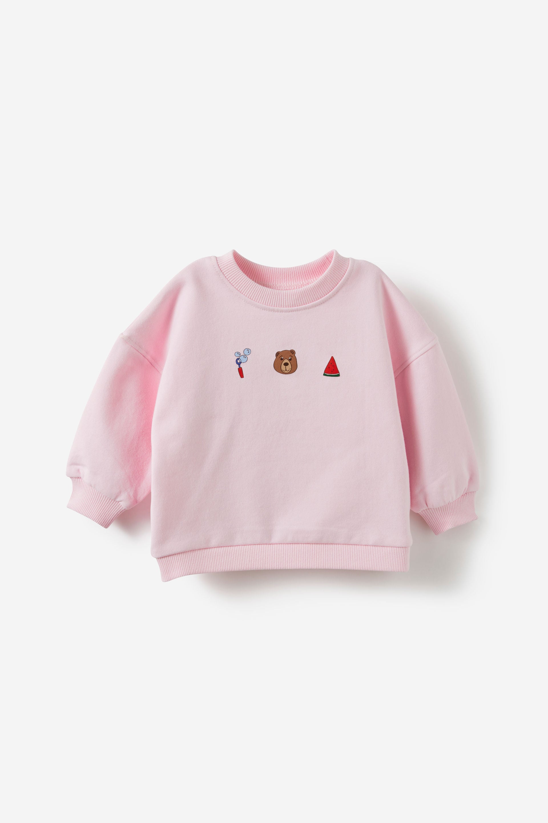 Cotton On Kids - Baby Sweater - Tea party pink/bear's party