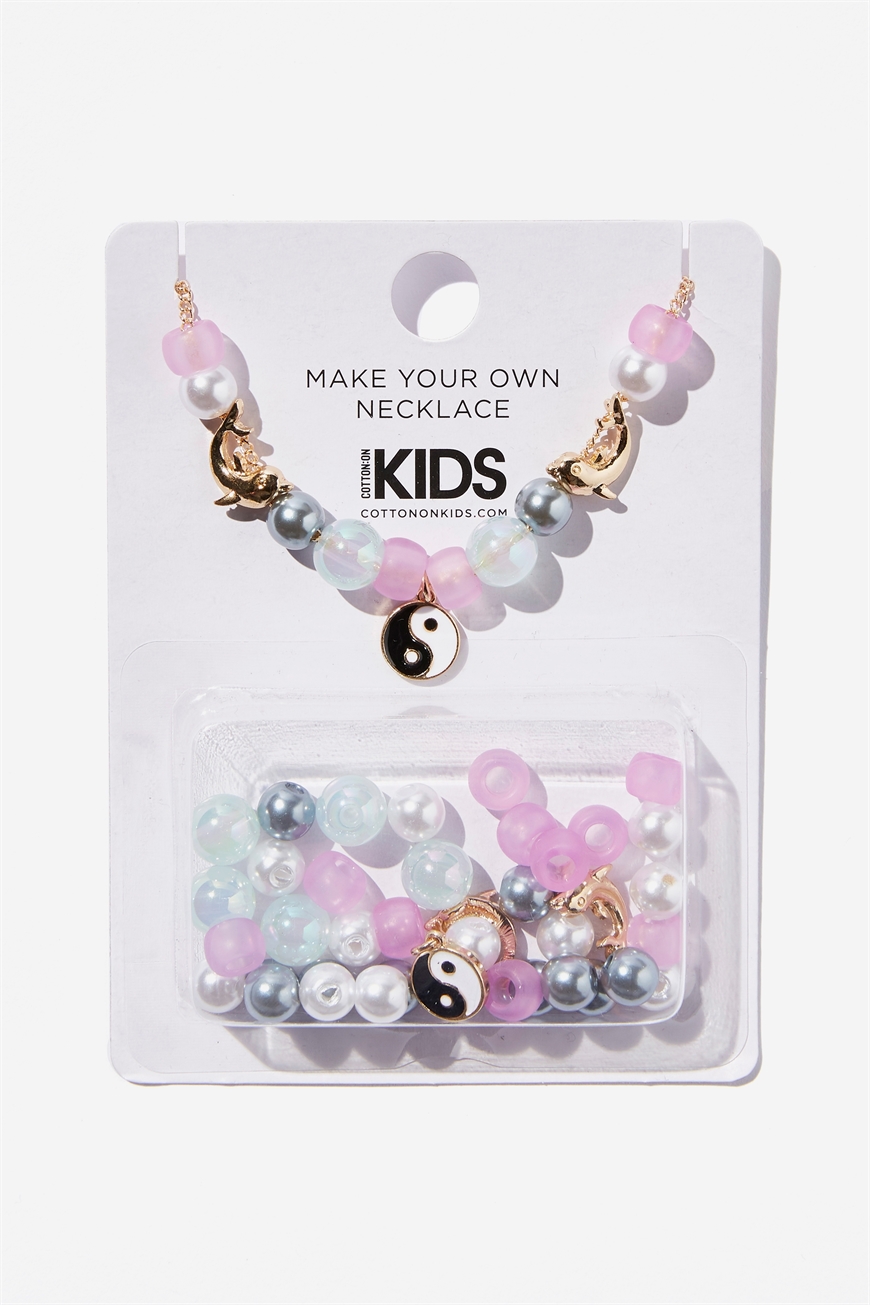Cotton On Kids - Kids Myo Necklace - Purple/pearly peace