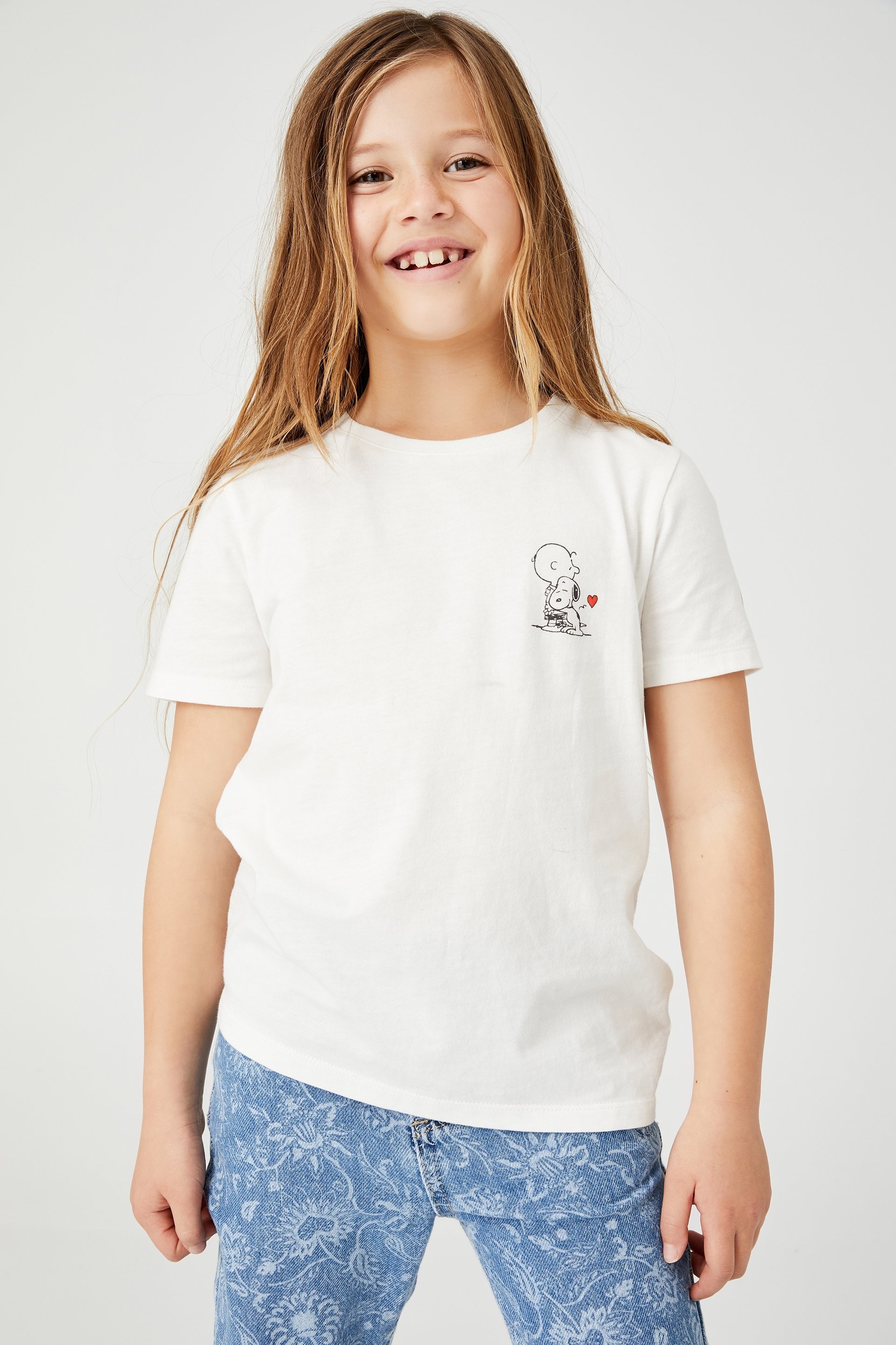 Cotton On Kids - License Short Sleeve Tee - Lcn pea snoopy and charlie/vanilla