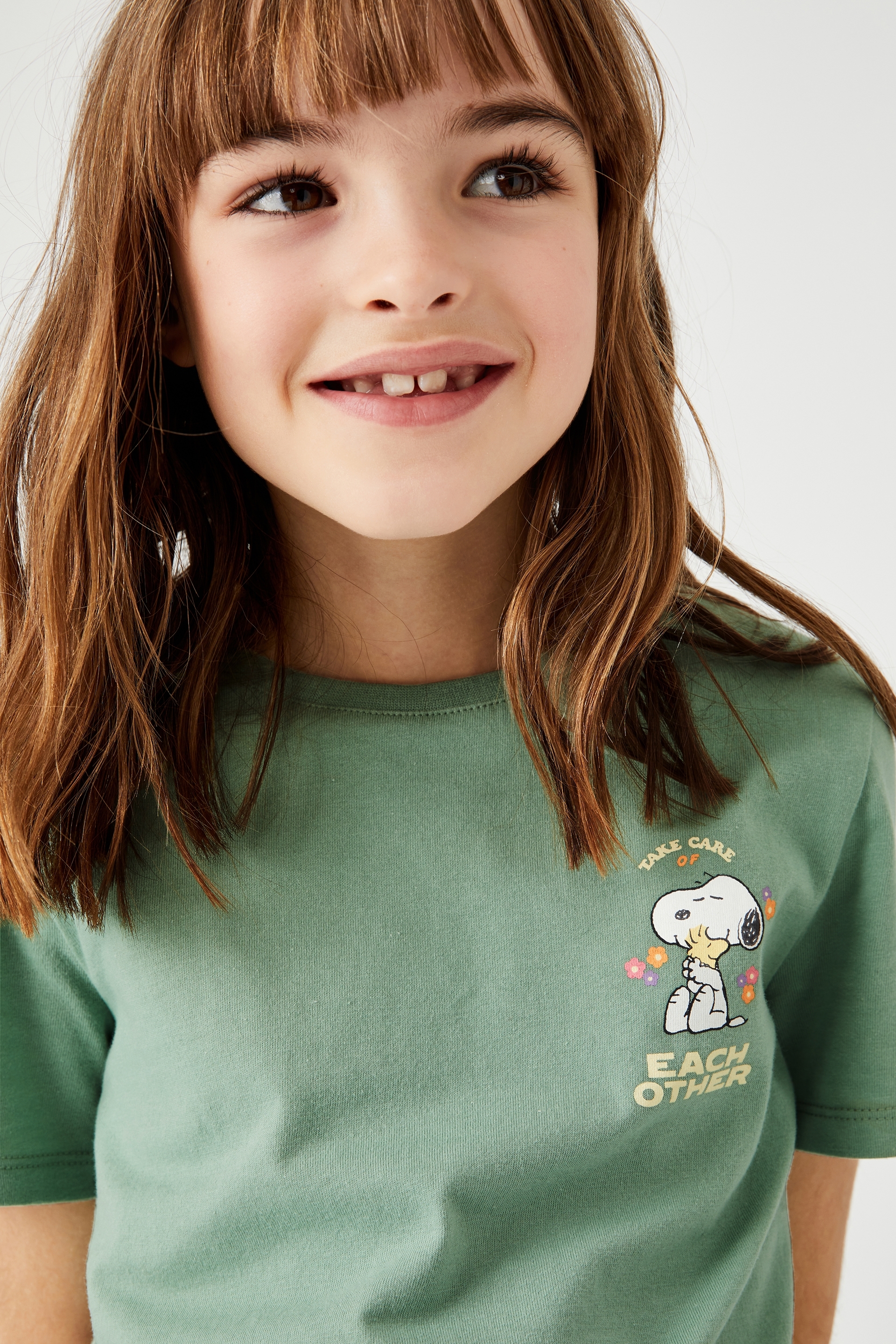Cotton On Kids - License Short Sleeve Tee - Lcn pea snoopy and woodstock/smashed avo