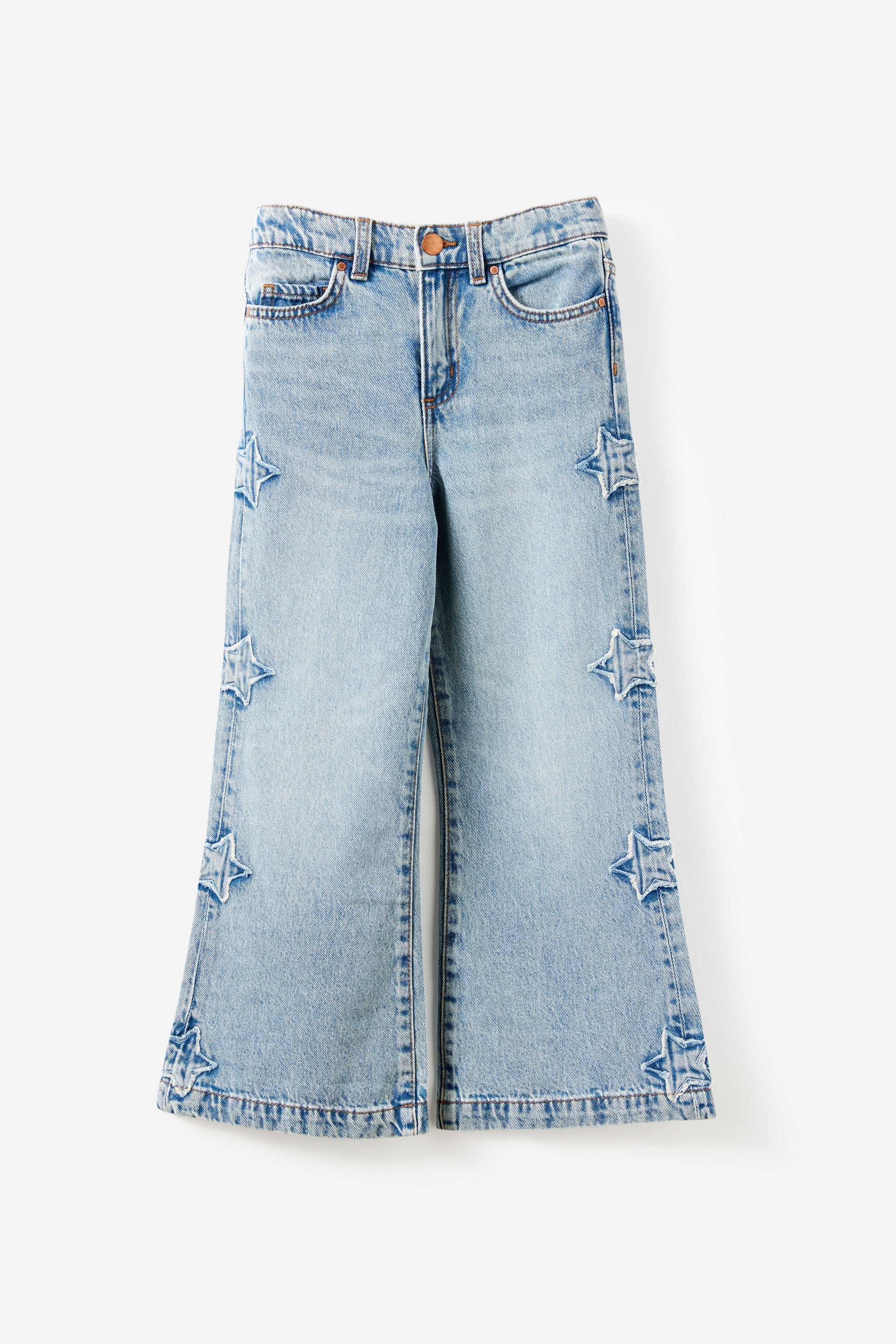 Cotton On Kids - Bootleg Denim Jean - Airlie light blue/stars