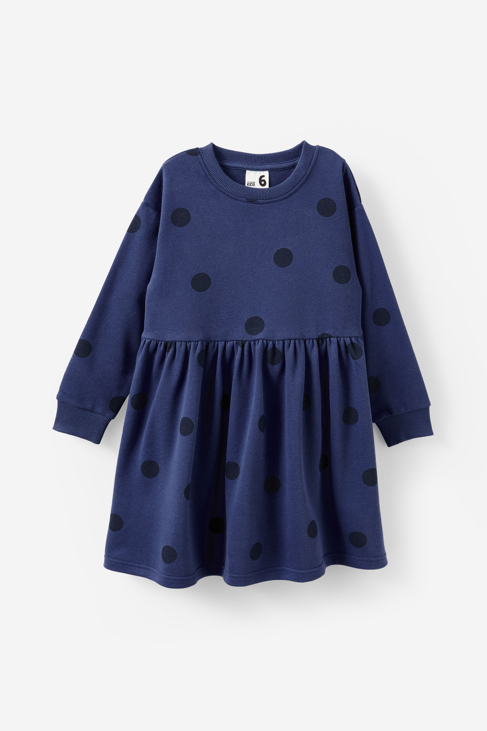 Cotton On Kids - Sammy Long Sleeve Dress - Deep dive/spot